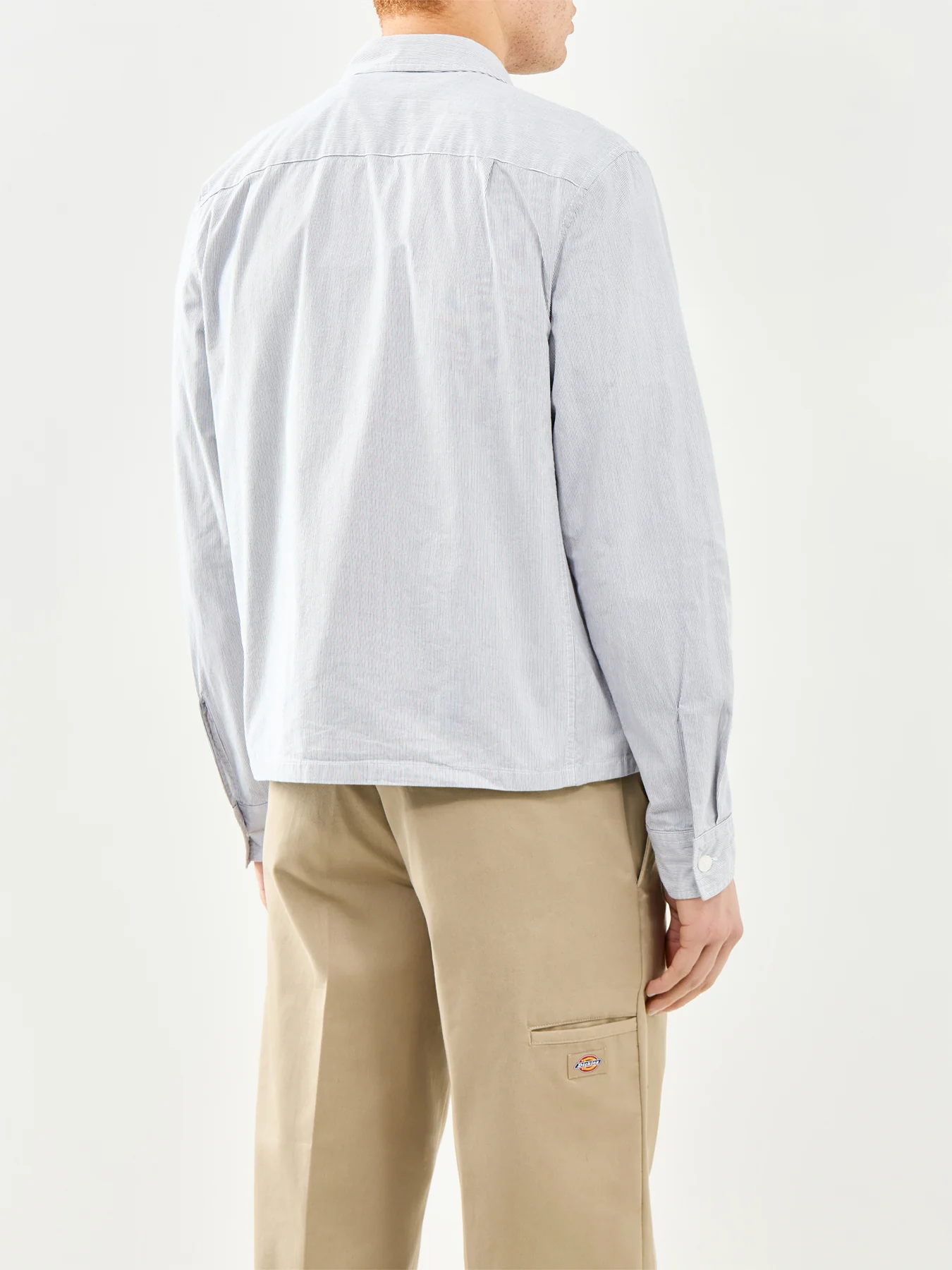 Seersucker Overshirt White - Image 5