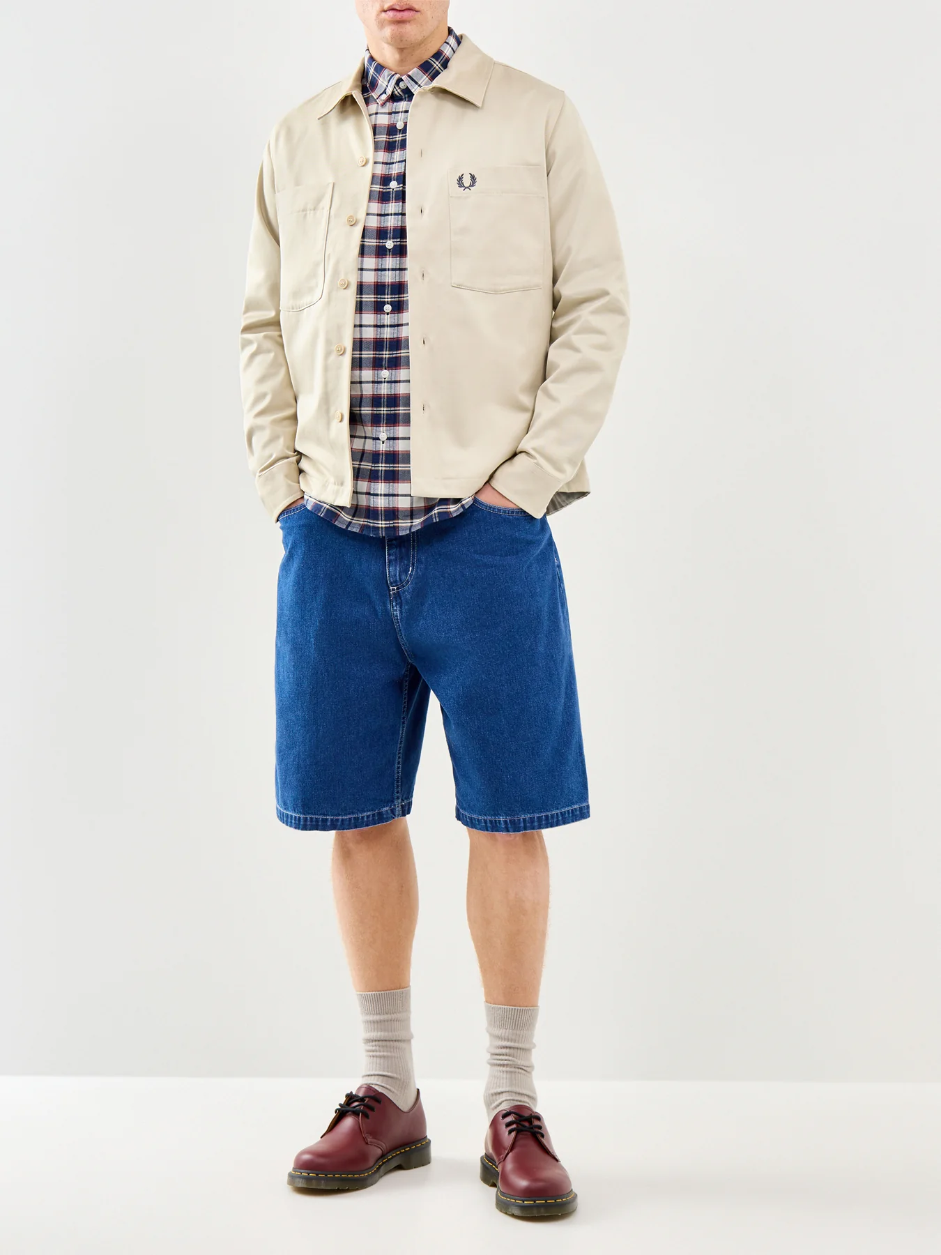 Twill Overshirt Cream - Image 2