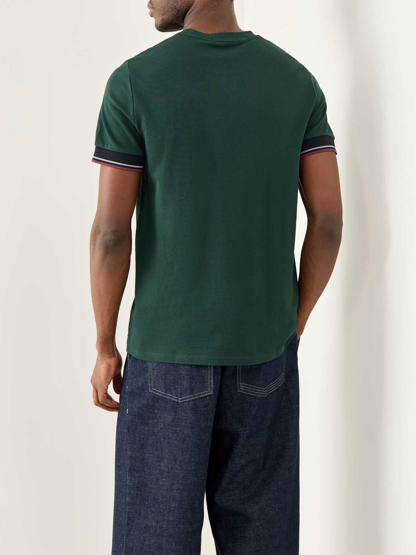 Twin Tipped Cuff T-Shirt Green - Image 5