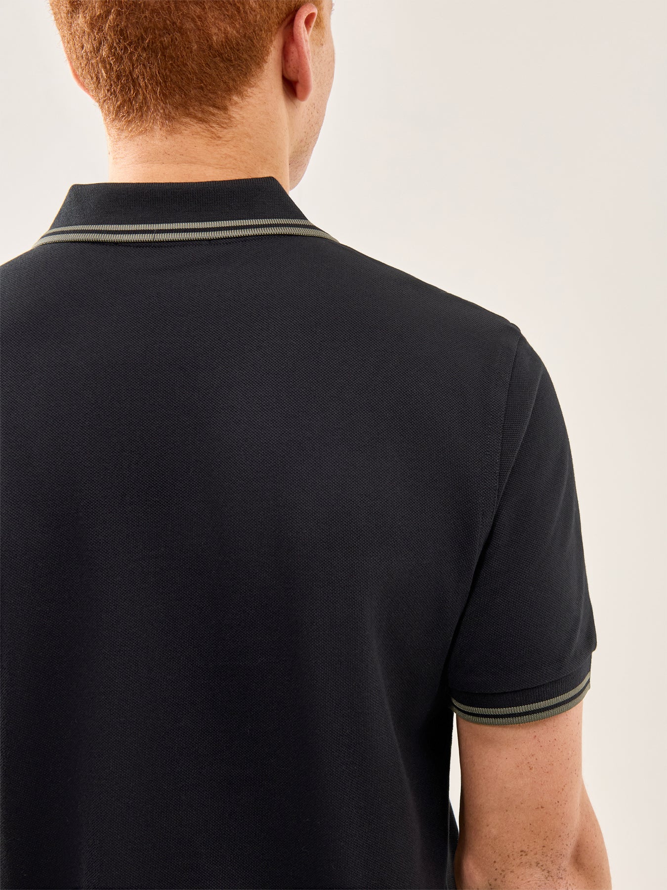 Twin Tipped Polo Shirt Black - Image 3