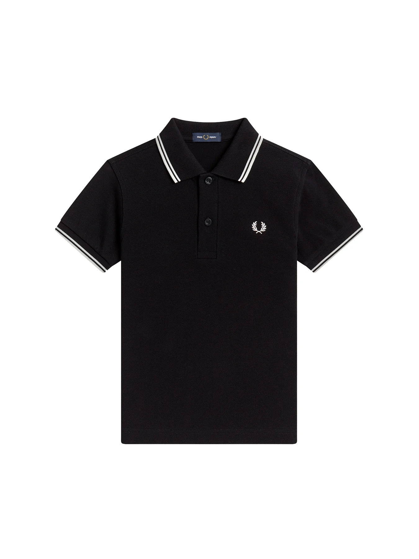 Twin Tipped Polo Shirt Black - Image 2
