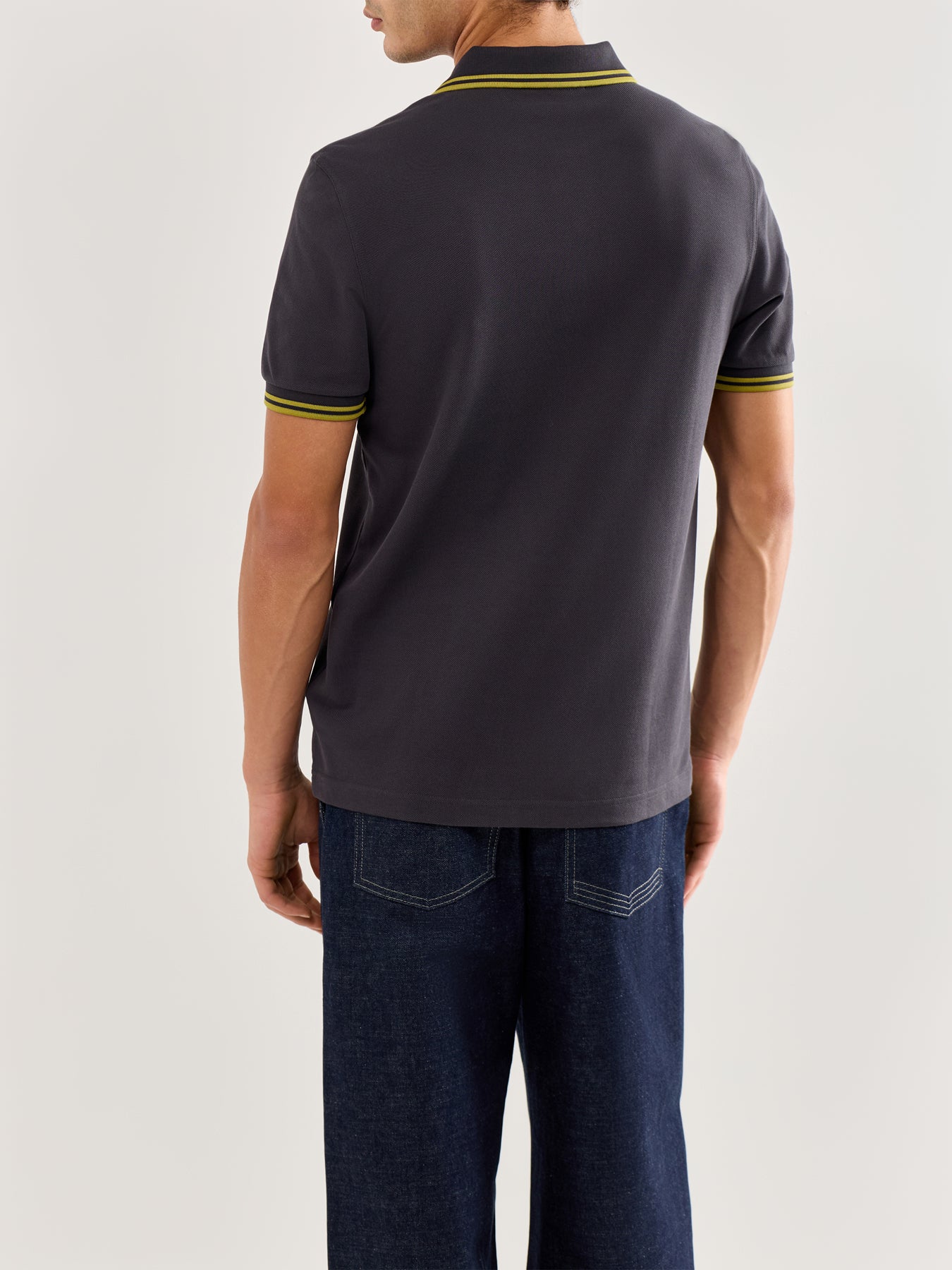 Twin Tipped Polo Shirt Black/Yellow - Image 5