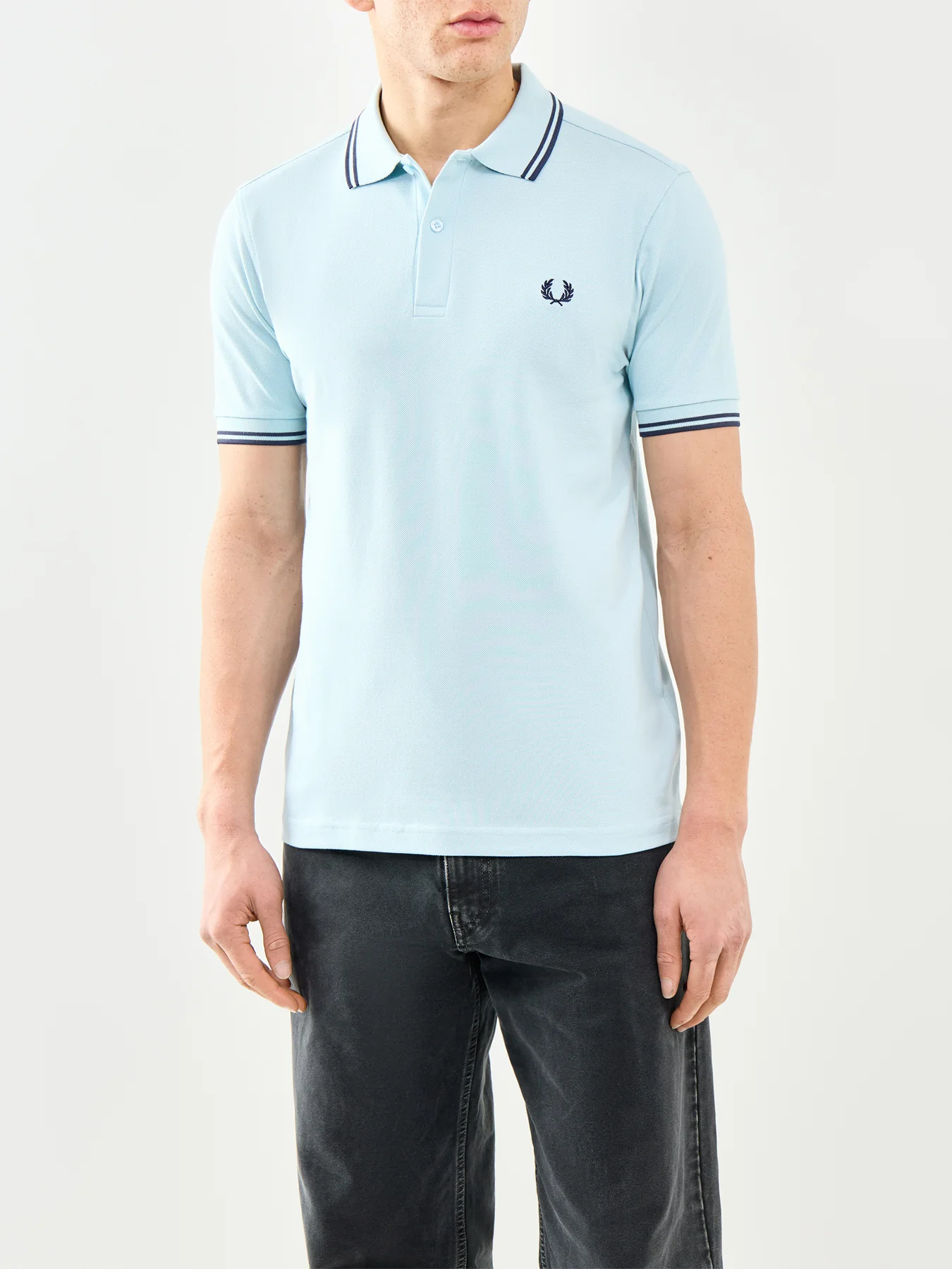 Twin Tipped Polo Shirt Blue - Image 4