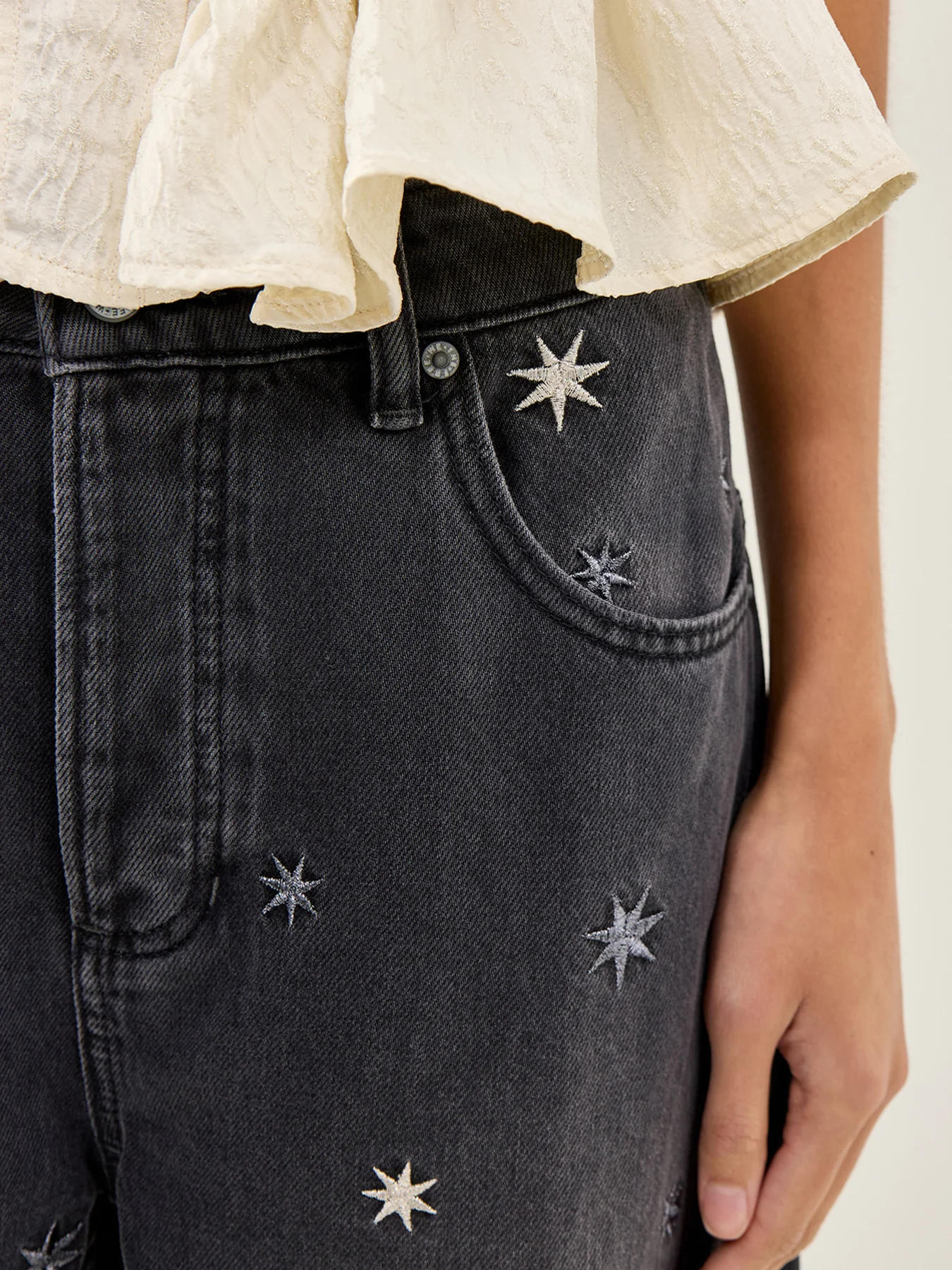 Deep Trance Shine Embroidered Trouser Black - Image 3