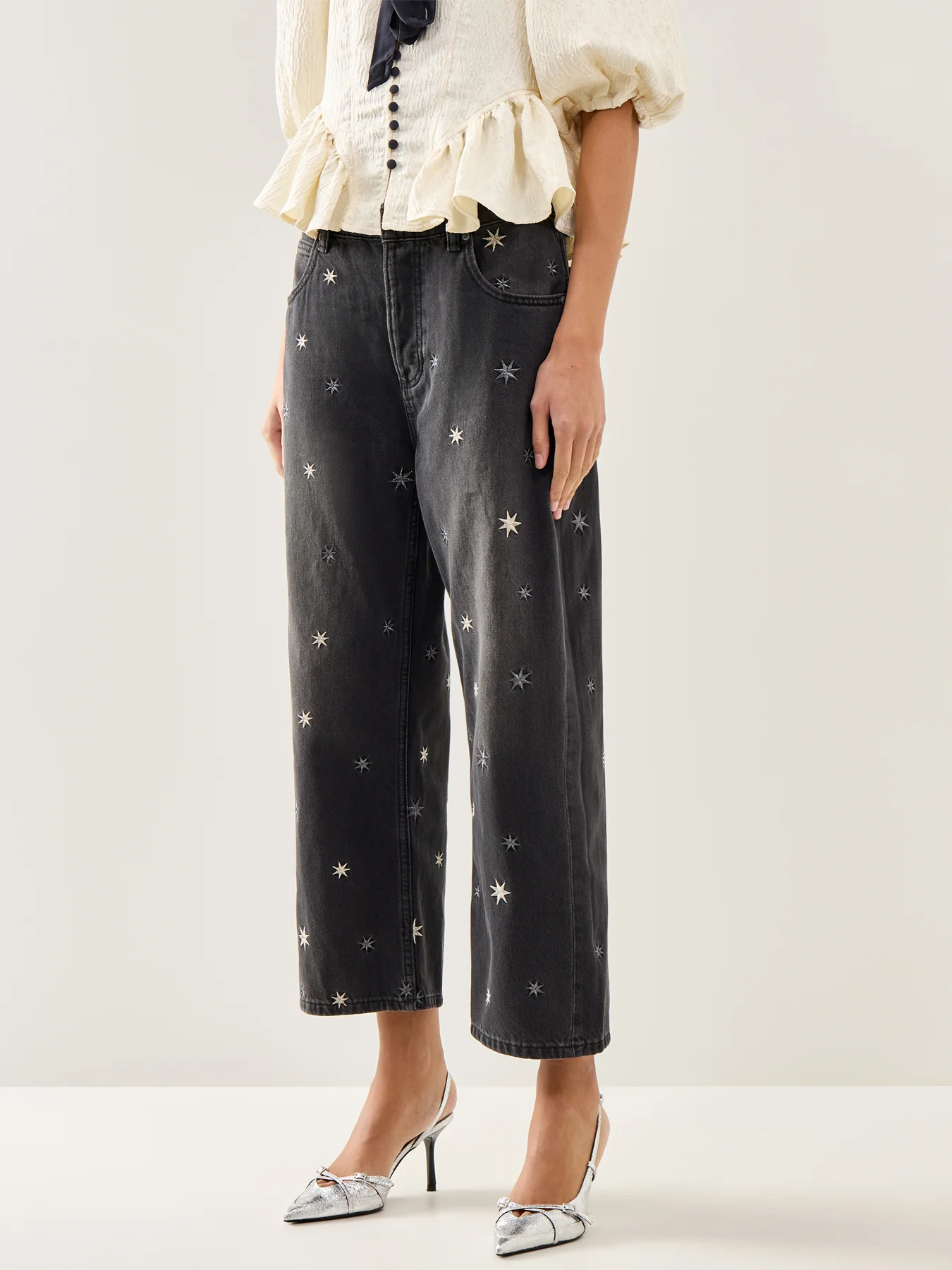 Deep Trance Shine Embroidered Trouser Black - Image 4