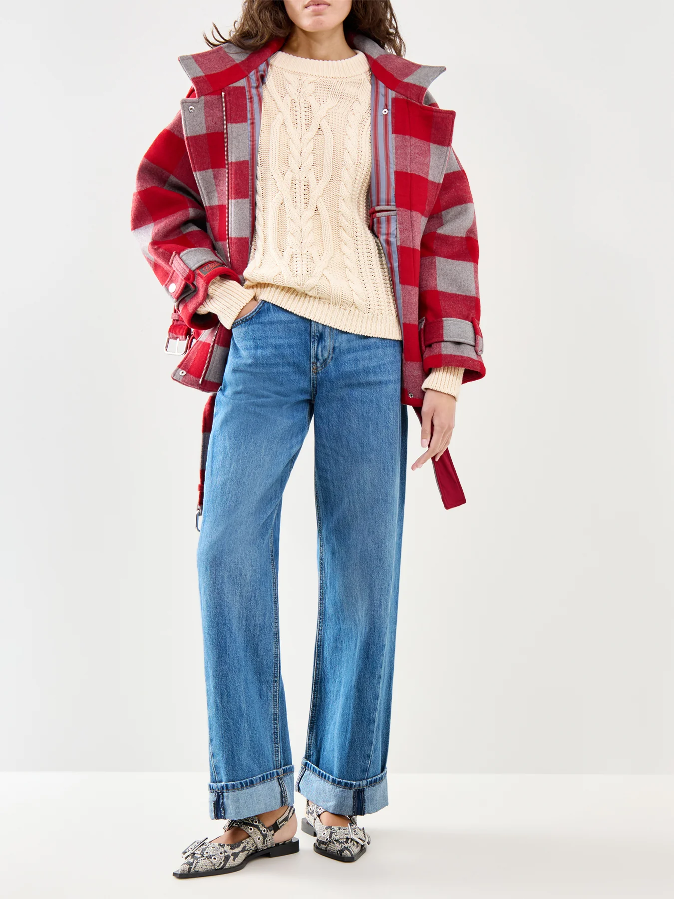 Frankie Cable Sweater Cream - Image 2