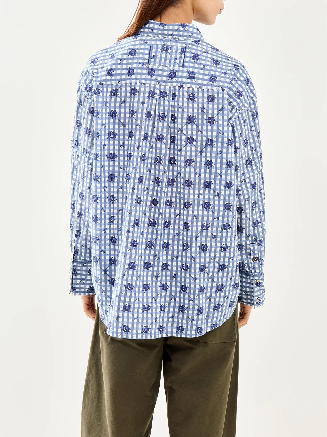 Hidden Flower Camo Shirt Blue - Image 5