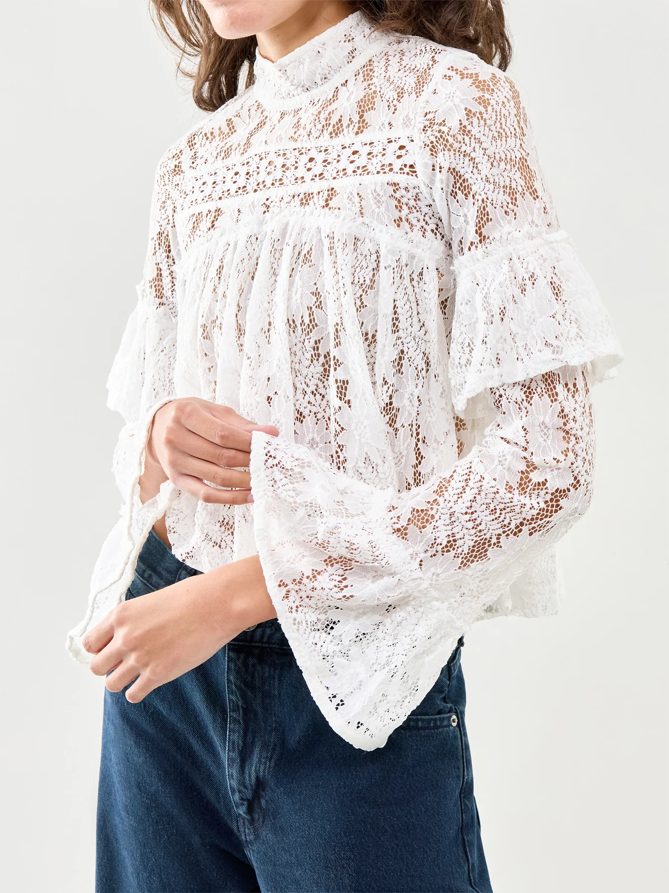 Lilabeth Lace Top White - Image 3