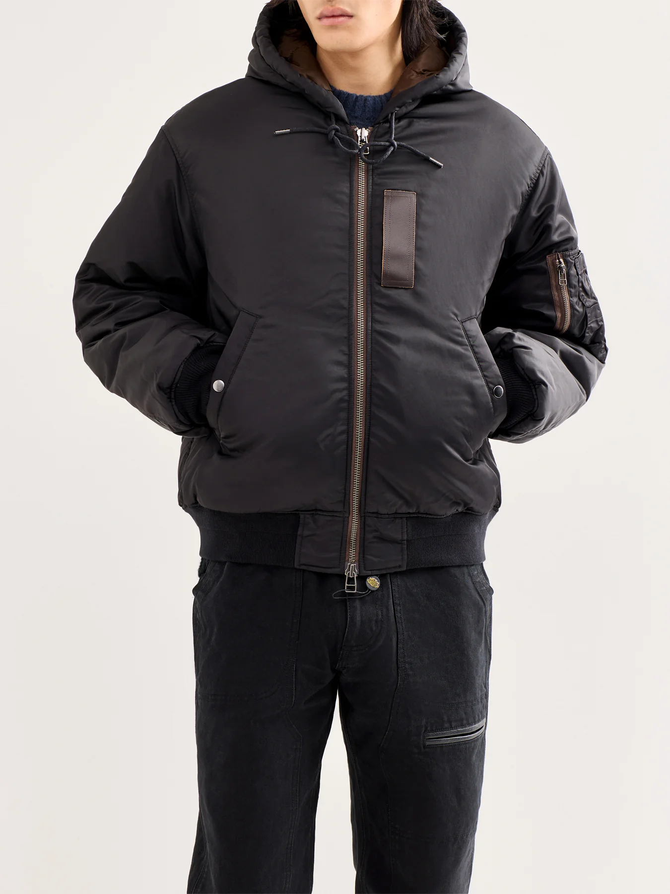 Active MA-1 Hooded Parka Black - Image 4