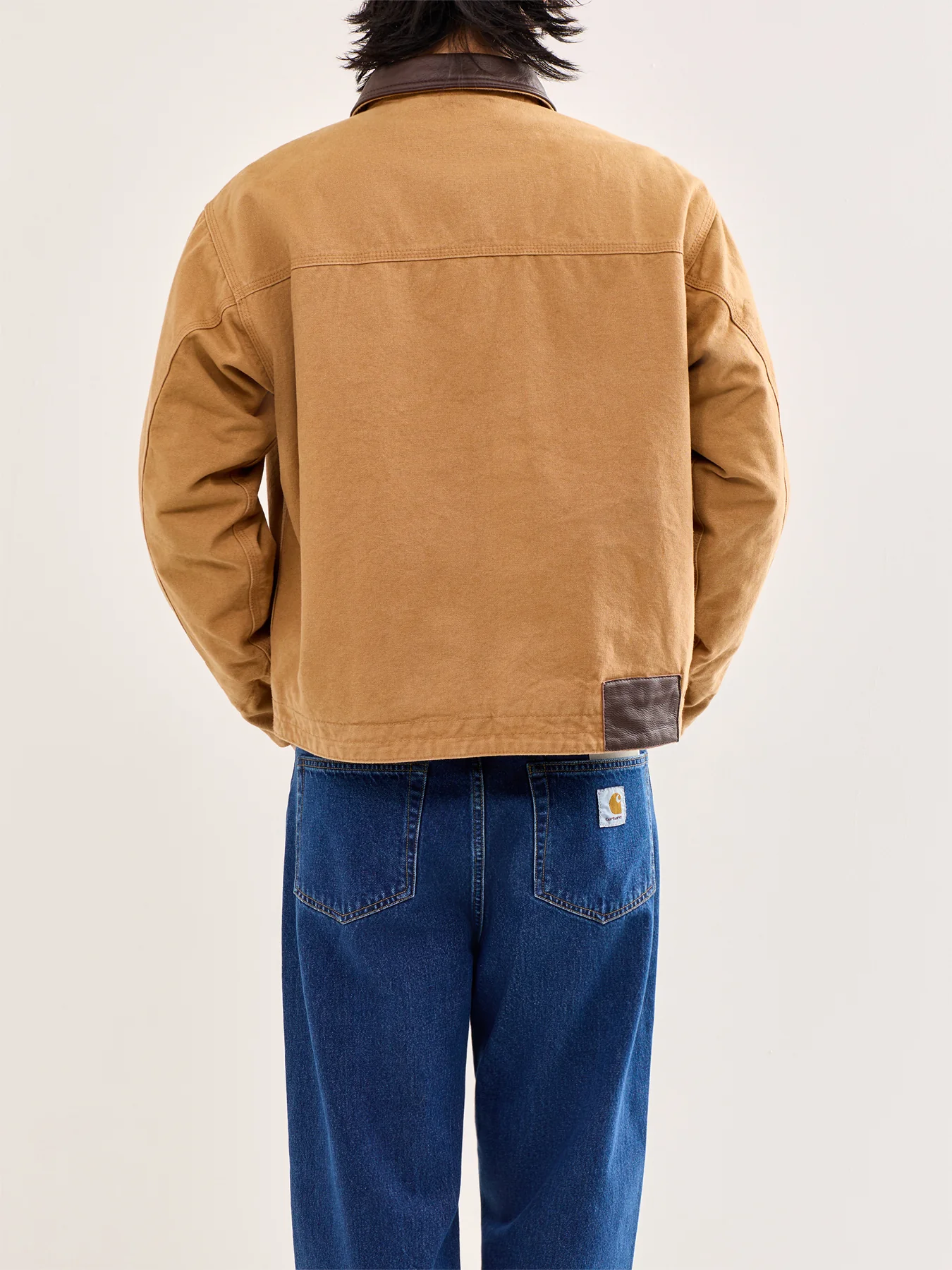 Heavy Canvas Destroyed Work Jacket Brown - Image 5