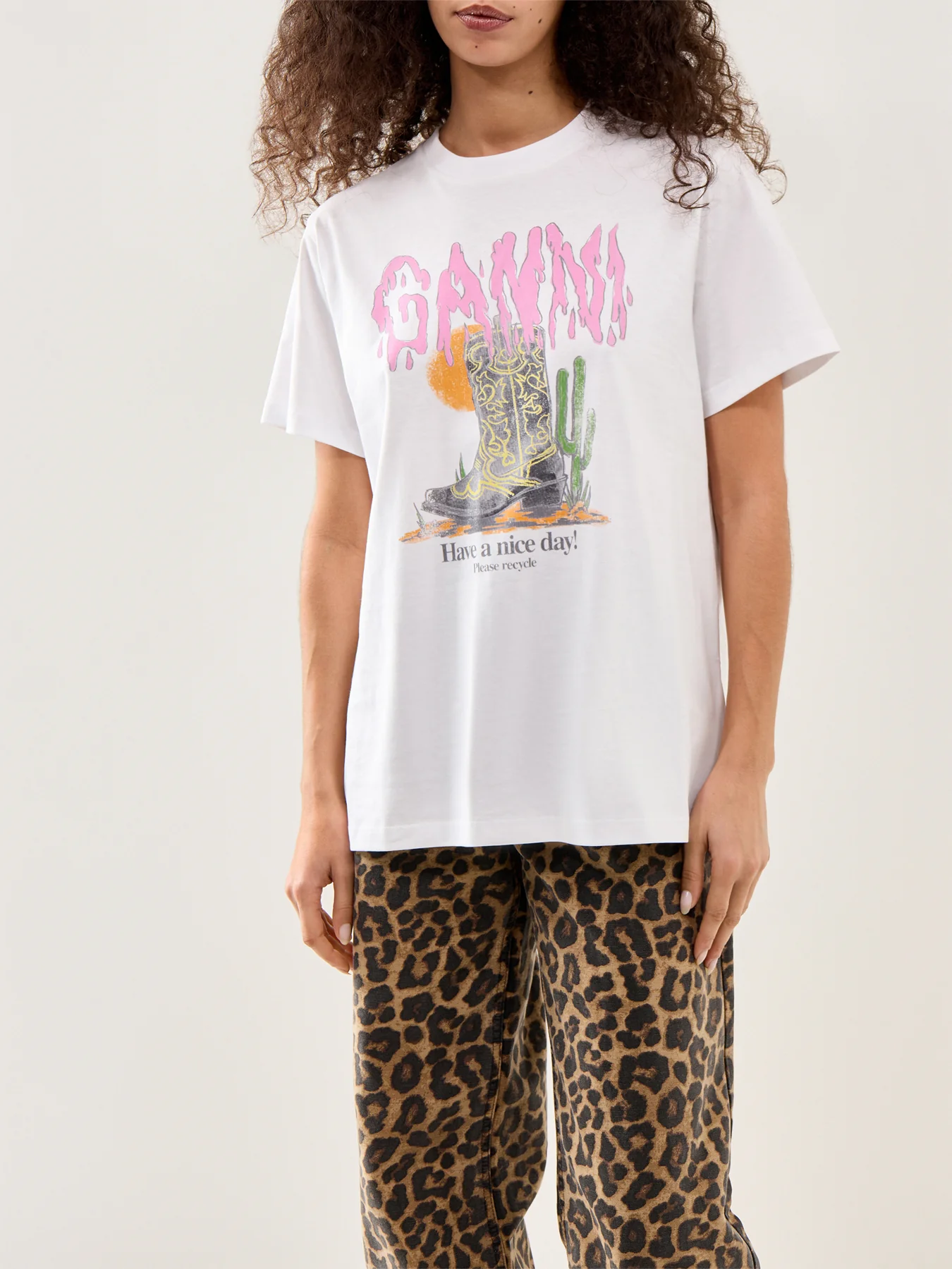 Boots Print Short-Sleeve Jersey T-Shirt White - Image 4