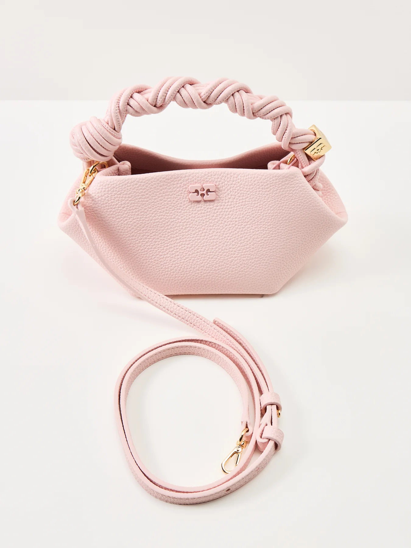 Bou Mini Grained Leather Crossbody Bag Pink - Image 5