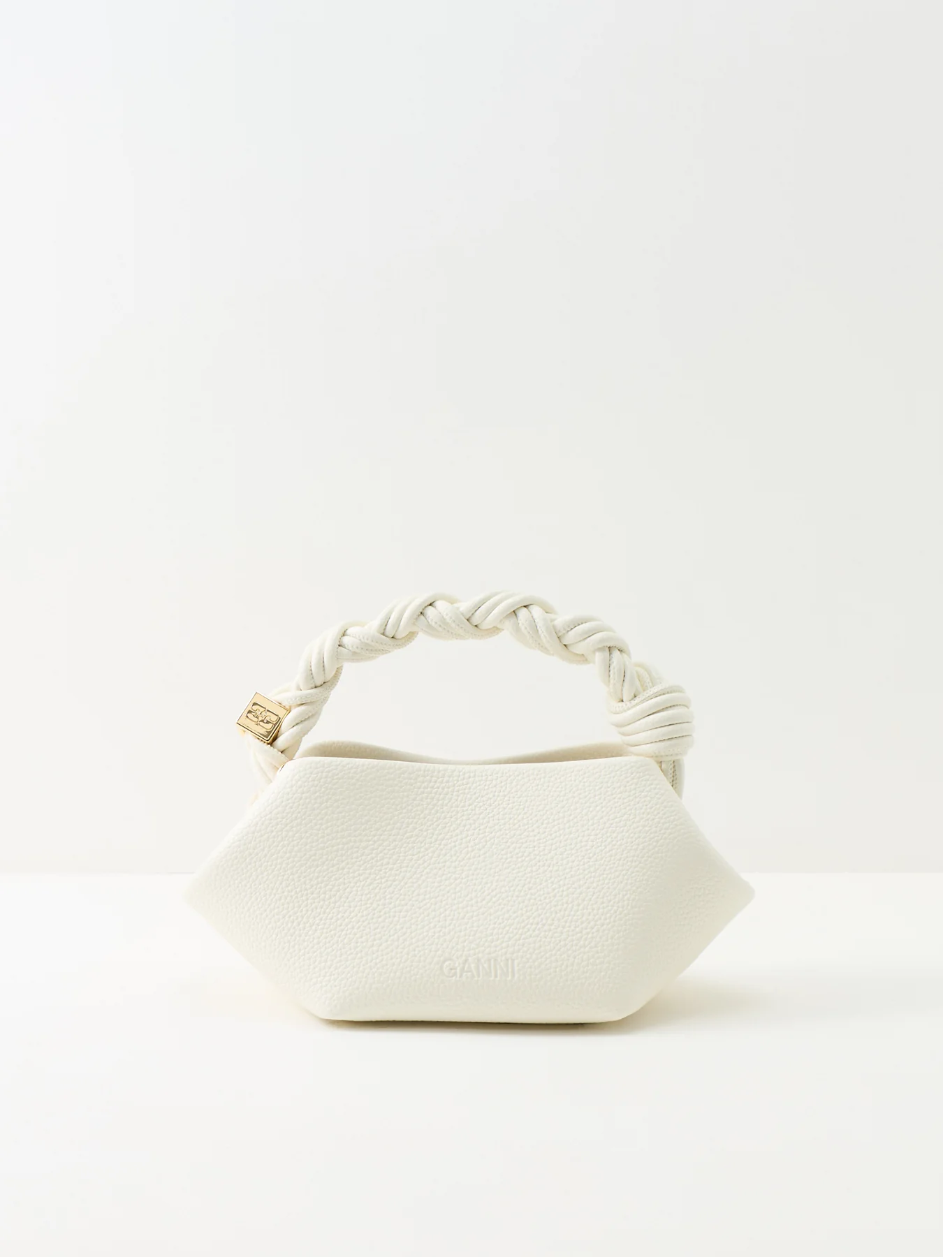 Bou Mini Grained Tote Bag White - Image 3