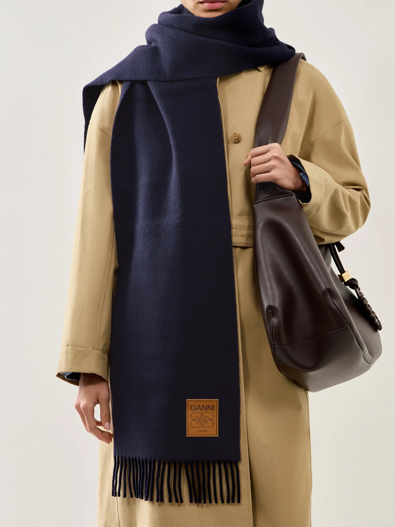 Double Face Wool Scarf Sky Captain - Image 2