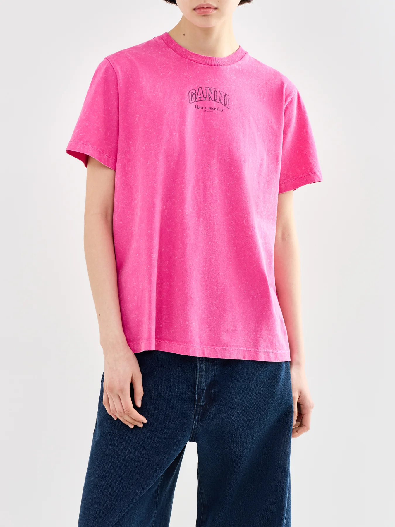 Future Essentials Washed Effect Tee Pink - Image 4