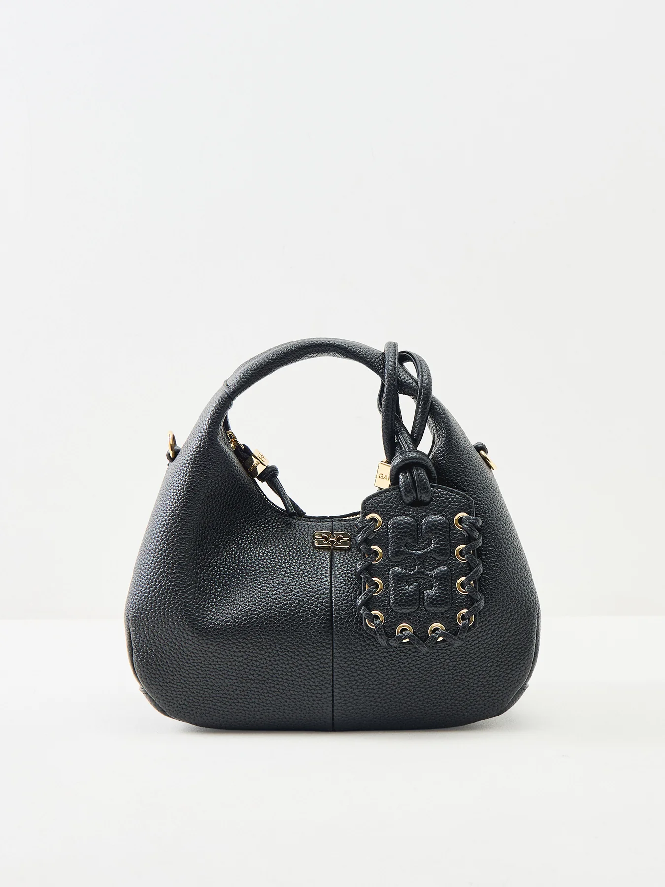Mini Grained Crossbody Bag Black - Image 6