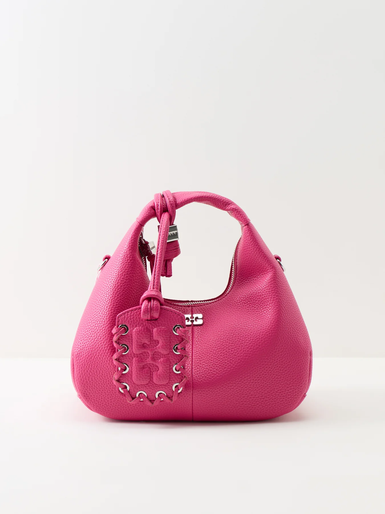 Hobo Mini Grained Shoulder Bag Pink - Image 6
