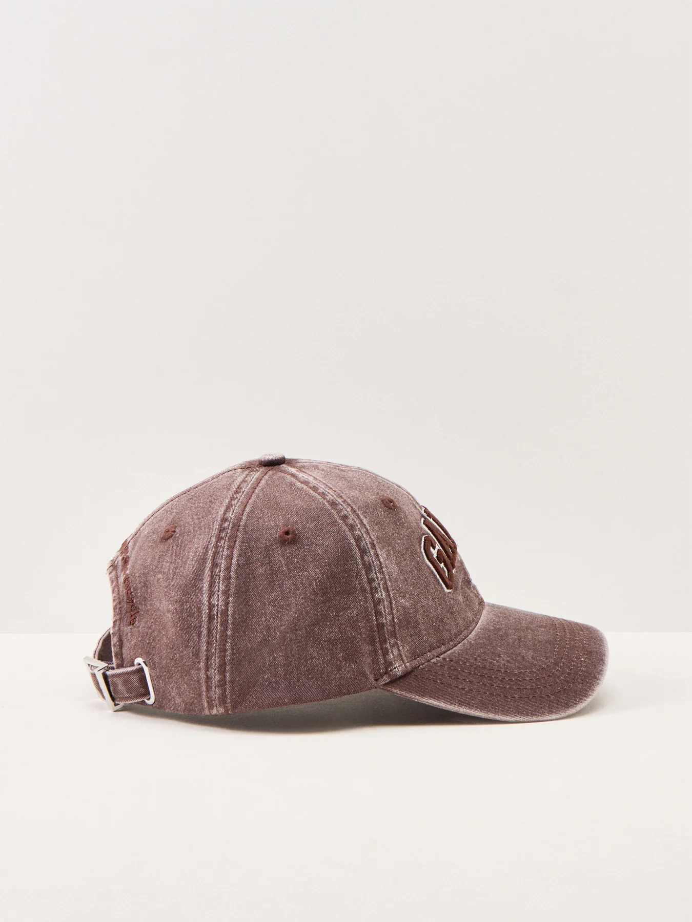 Washed Cotton Canvas Cap Khaki - Image 2