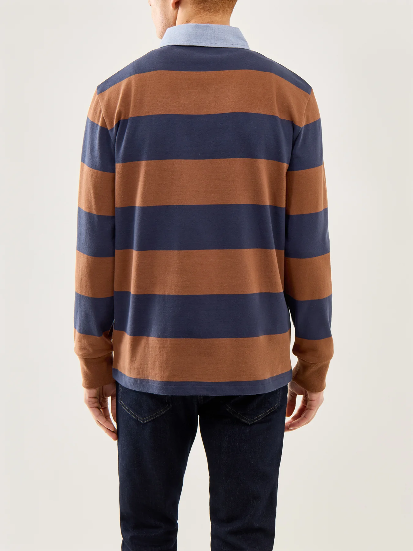 Chambray Stripe Heavy Rugger Brown - Image 5