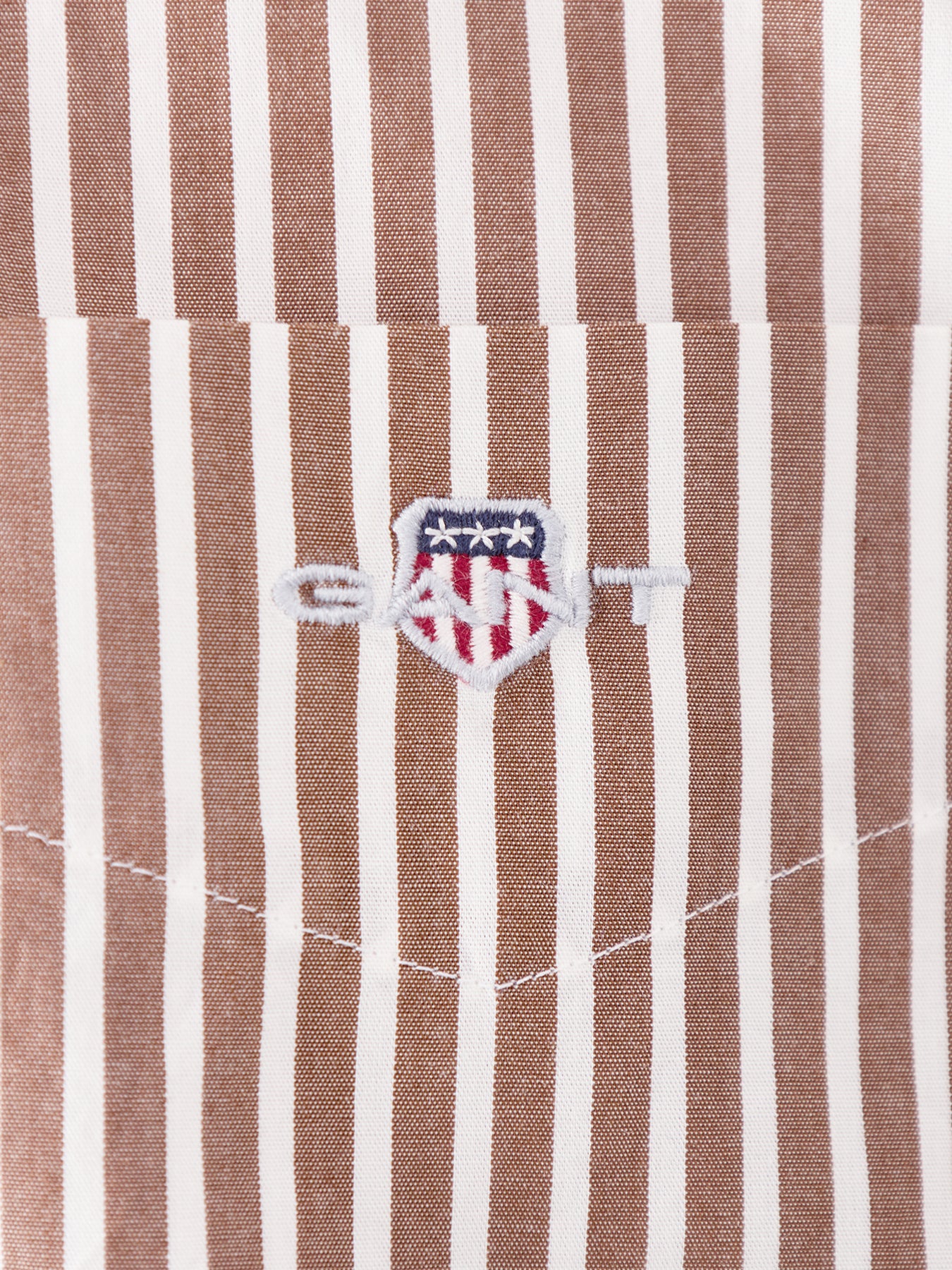 Classic Poplin Stripe Shirt Navy - Image 3