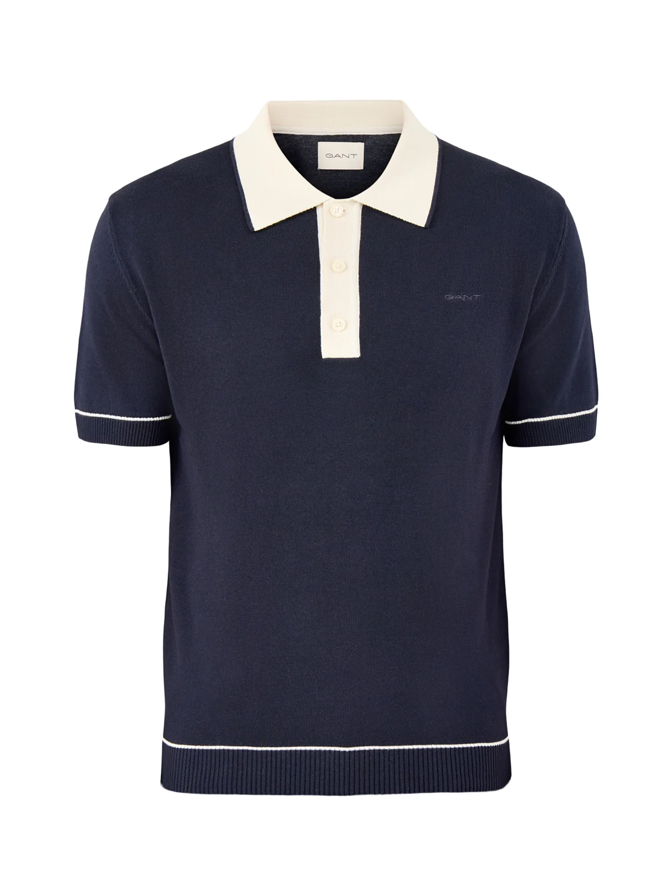 GANT Cotton Modal Polo Shirt Evening Blue