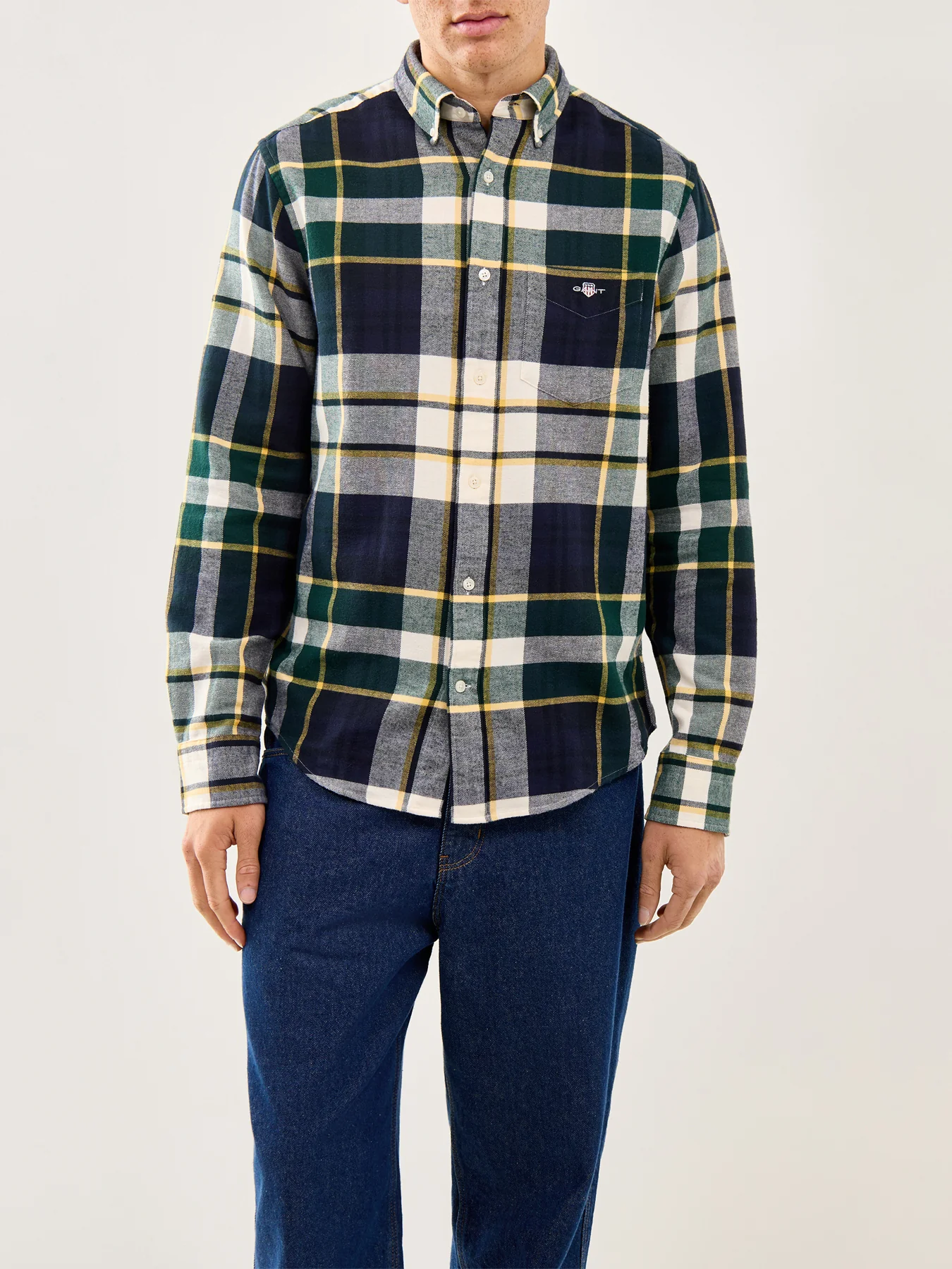 Flannel Check Shirt Tartan Green - Image 4