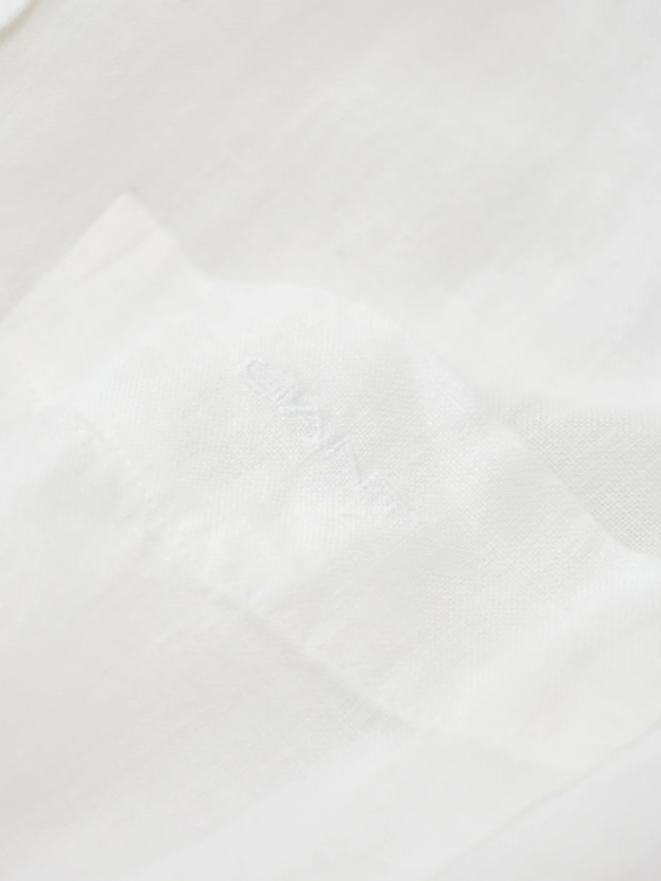 Garment Dyed Linen Shirt White - Image 3