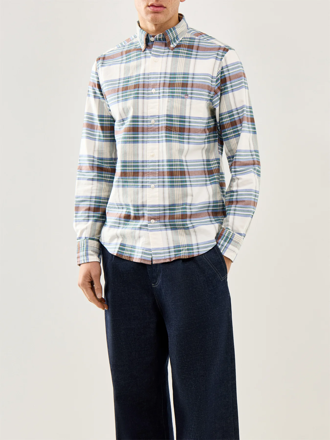 Oxford Check Shirt Multi - Image 4