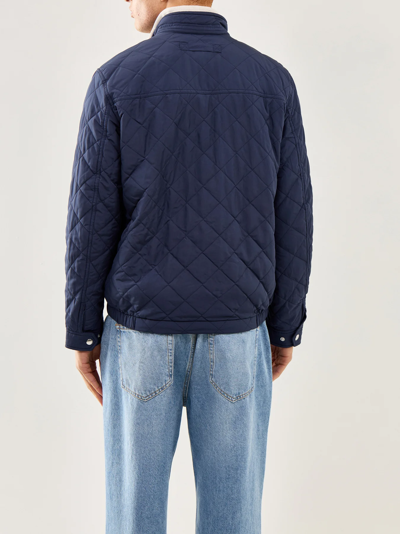 Quilted Windcheater Jacket Navy - Image 5