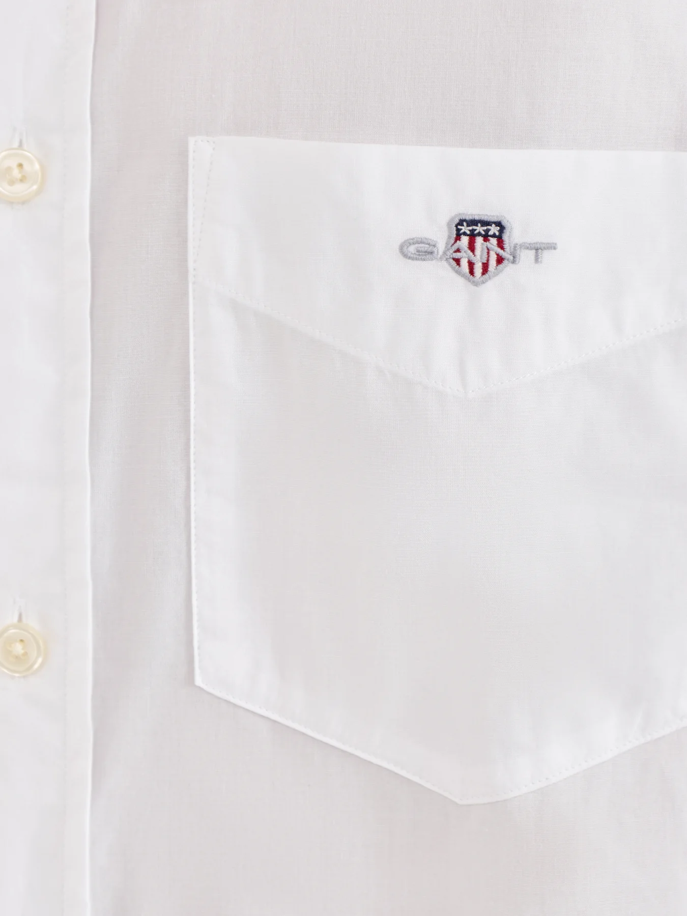 Regular Fit Poplin Shirt White - Image 3