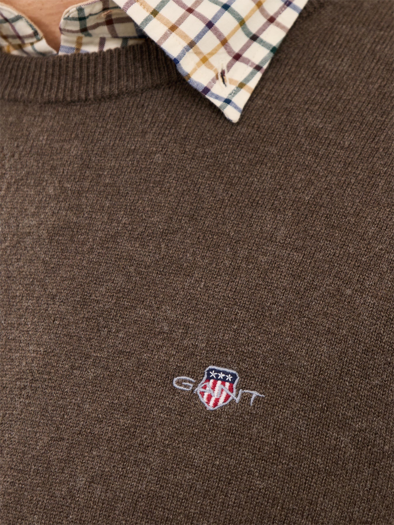 Superfine Lambswool Crew-Neck Jumper Seawood Melange - Image 3