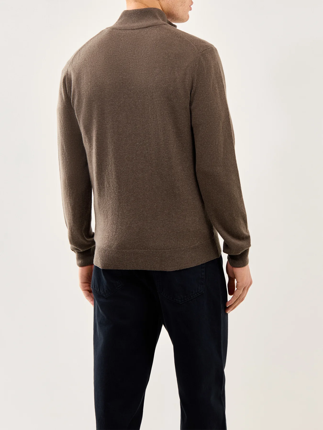 Superfine Lambswool Zip Cardigan Seawood Melange - Image 5