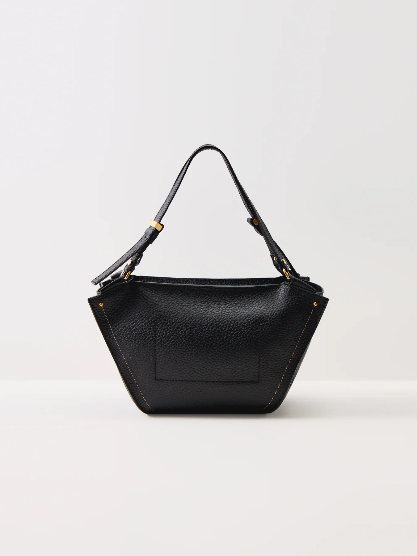 Bloom Structured Leather Tote Bag Black - Image 3