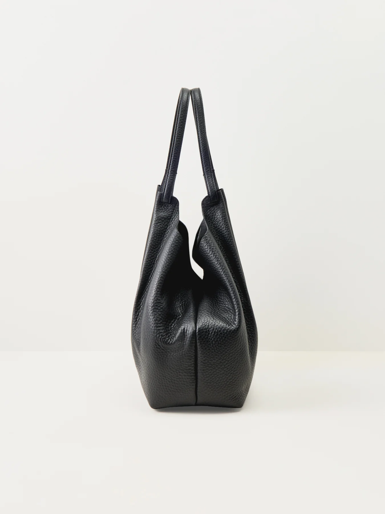 Dua Large Leather Shoulder Tote Black - Image 3