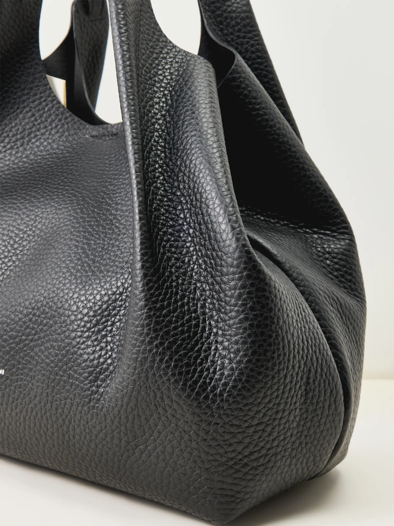 Dua Large Leather Shoulder Tote Black - Image 4