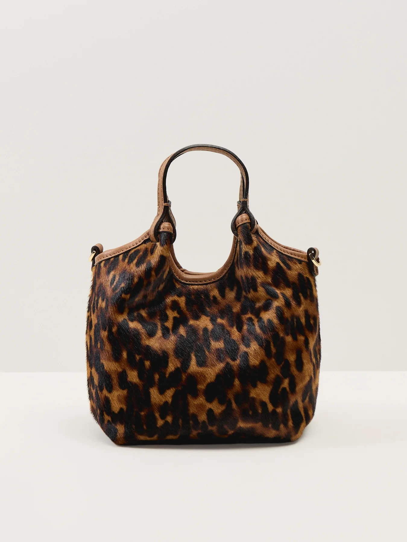 Dua Lynx Small Leather Crossbody Bag Leopard - Image 3
