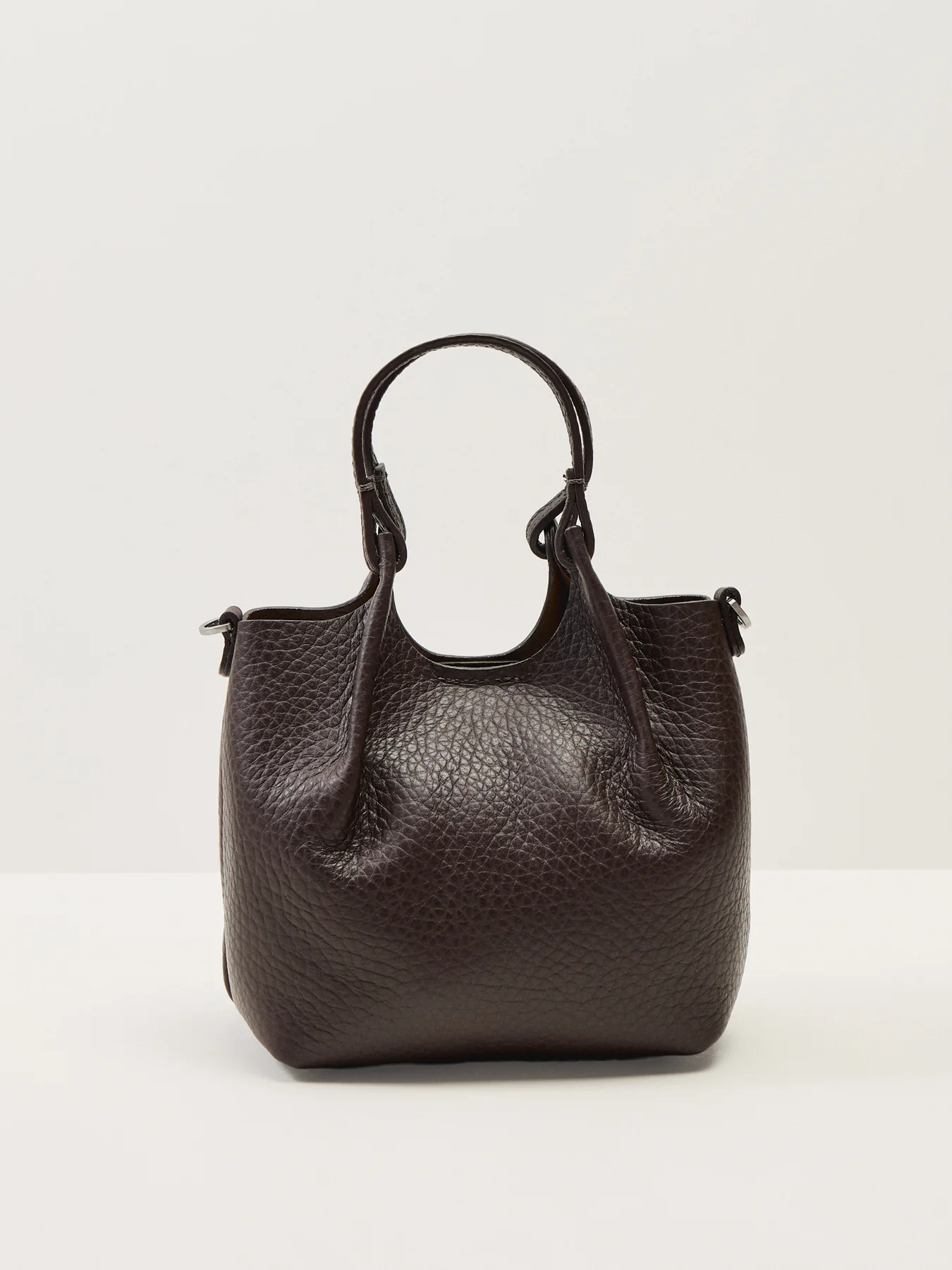 Dua Small Leather Crossbody Bag Espresso Brown - Image 3