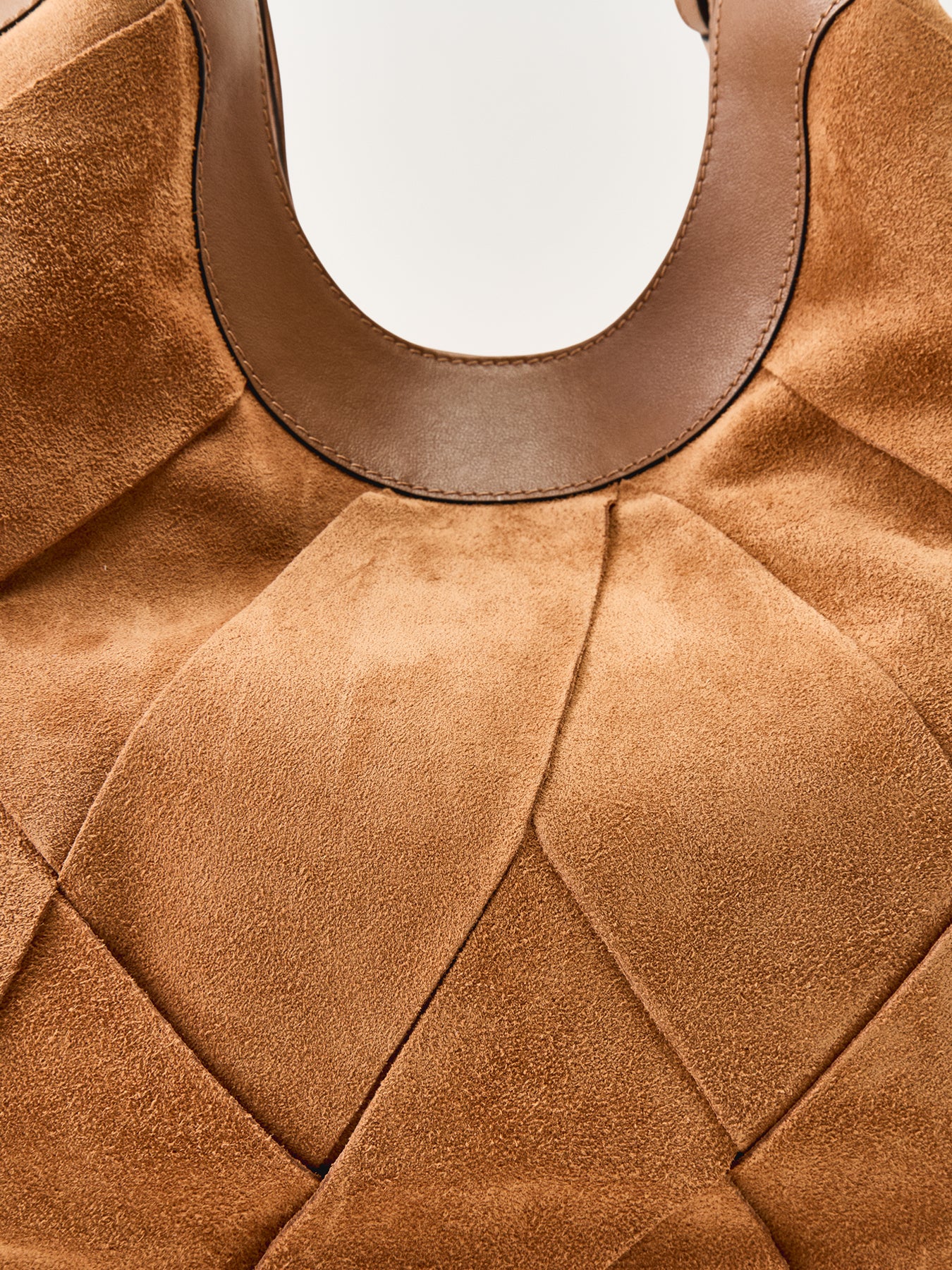 Dua Suede Large Shoulder Tote Tan - Image 5