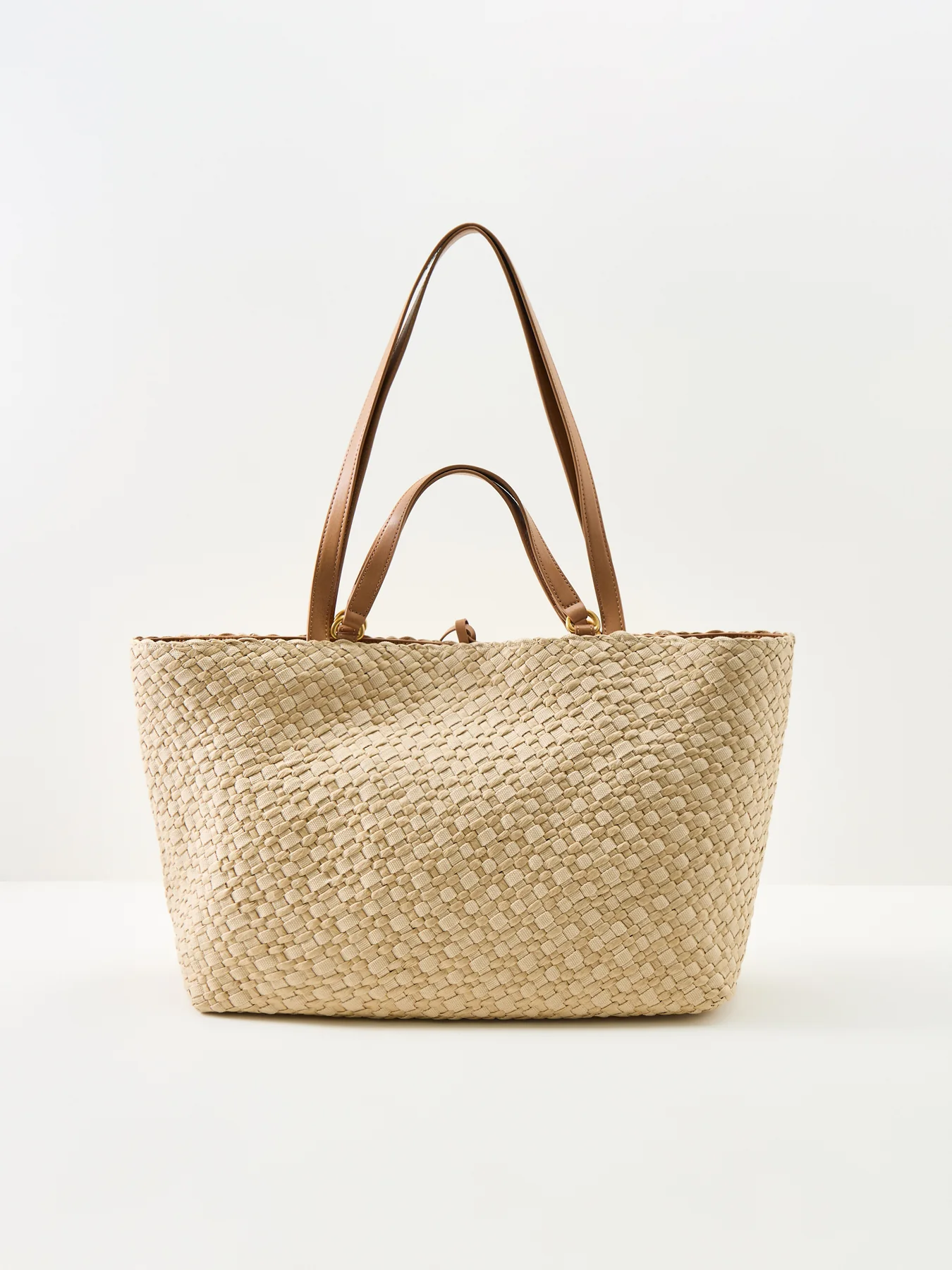Mercy Straw Tote Bag Beige - Image 3