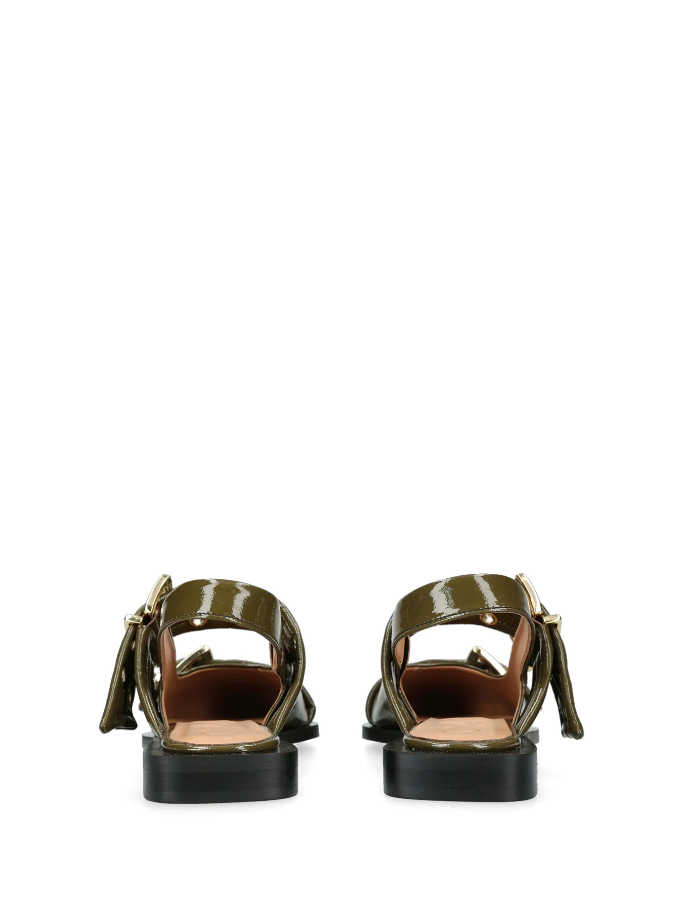 Buckle Ballerina Flats Green - Image 3