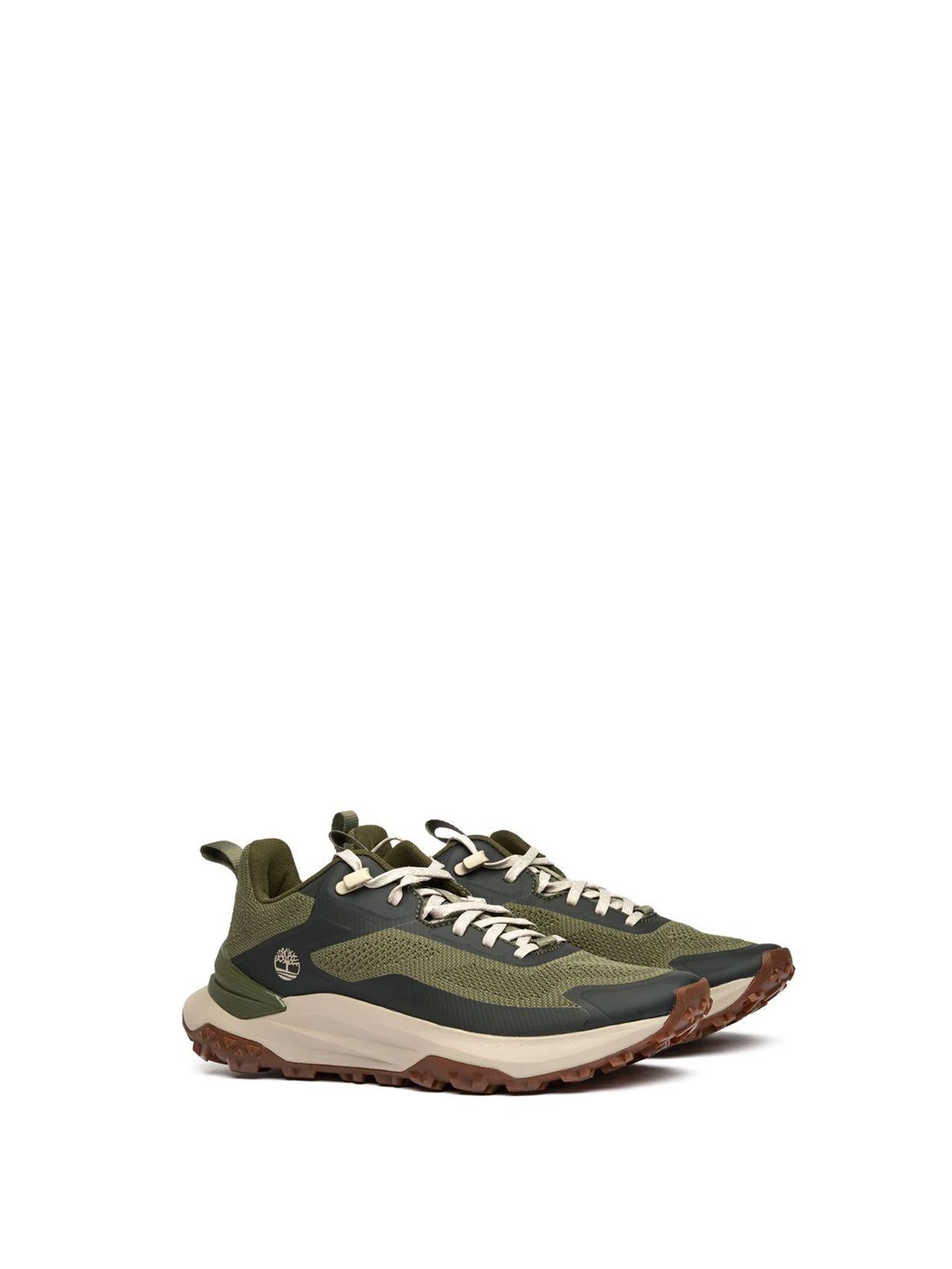 Motion Access Low Lace Trainers Olive Green - Image 2