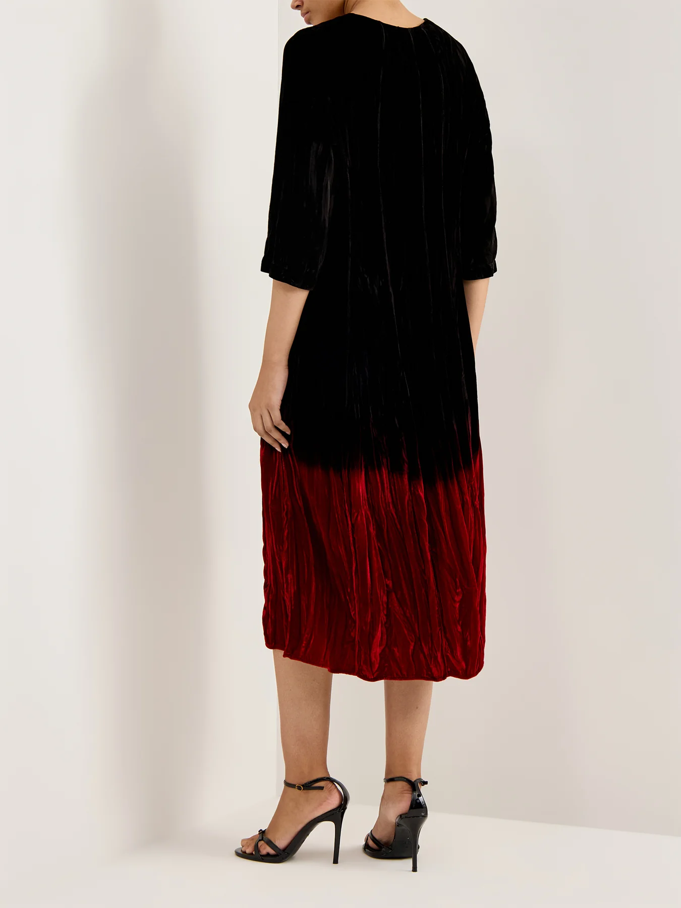 Ombre Velvet Dress Red - Image 5