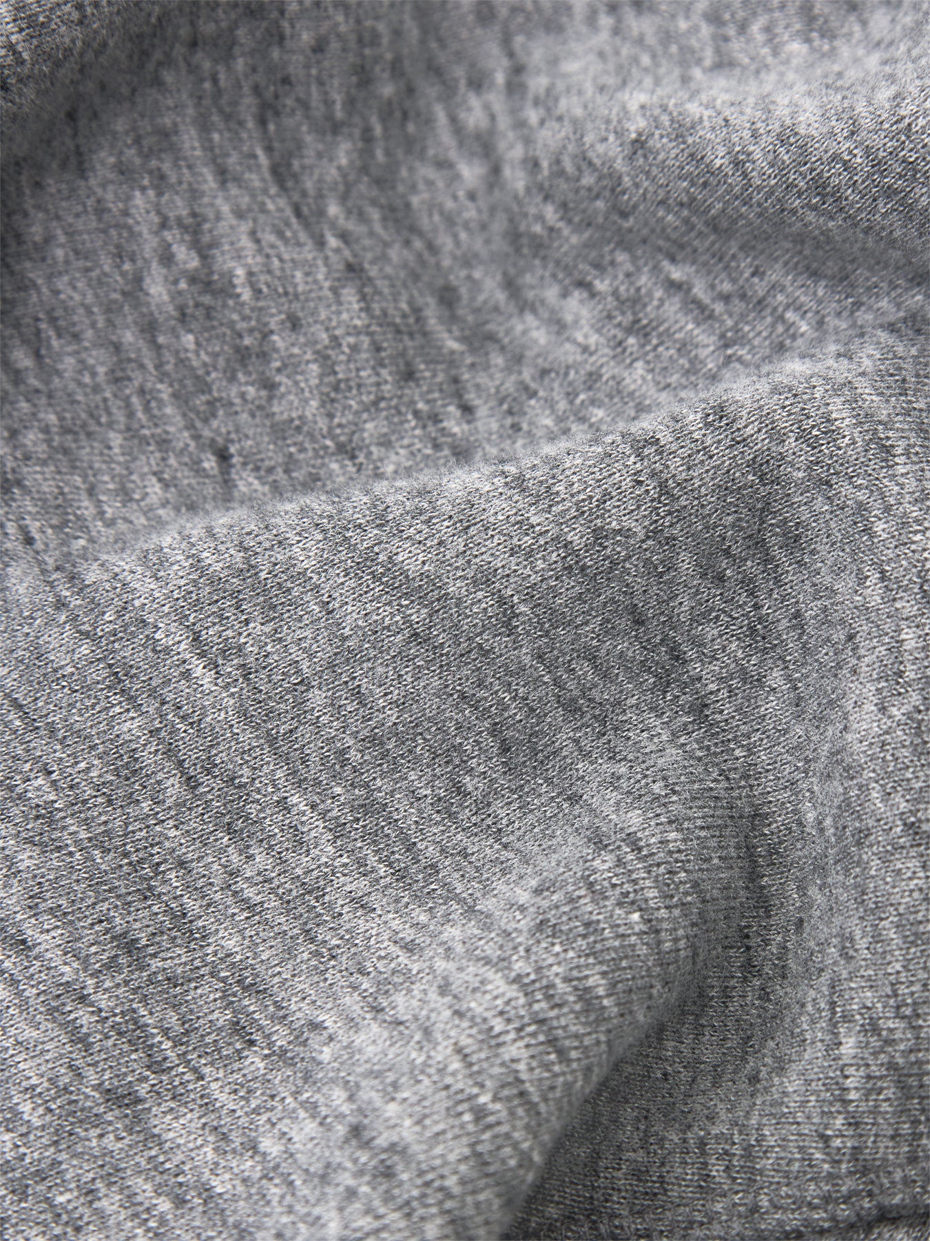 Brushed Fleece Hooded Sweat Heather Grey - Image 3