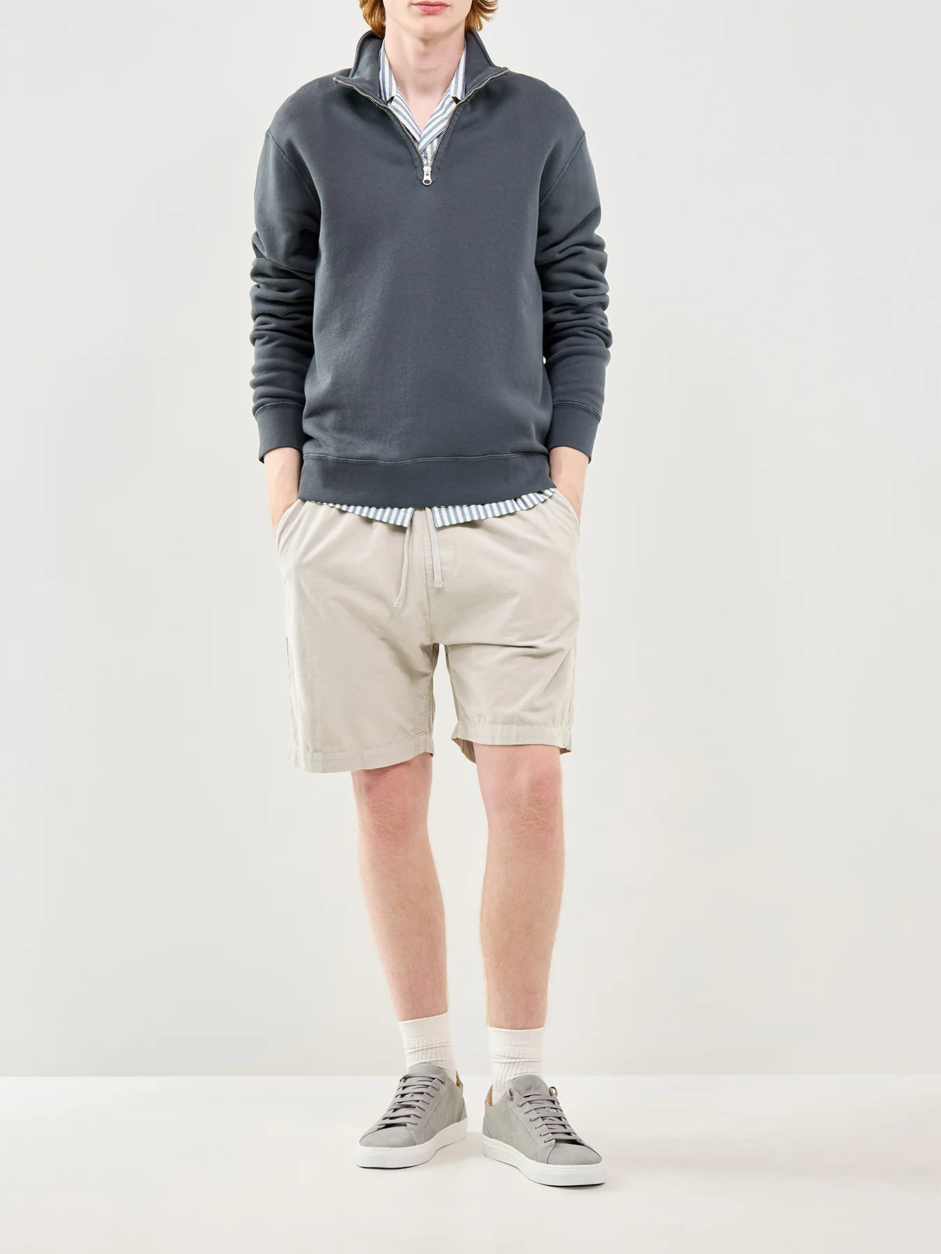Half Zip Sweatshirt Grey - Image 2