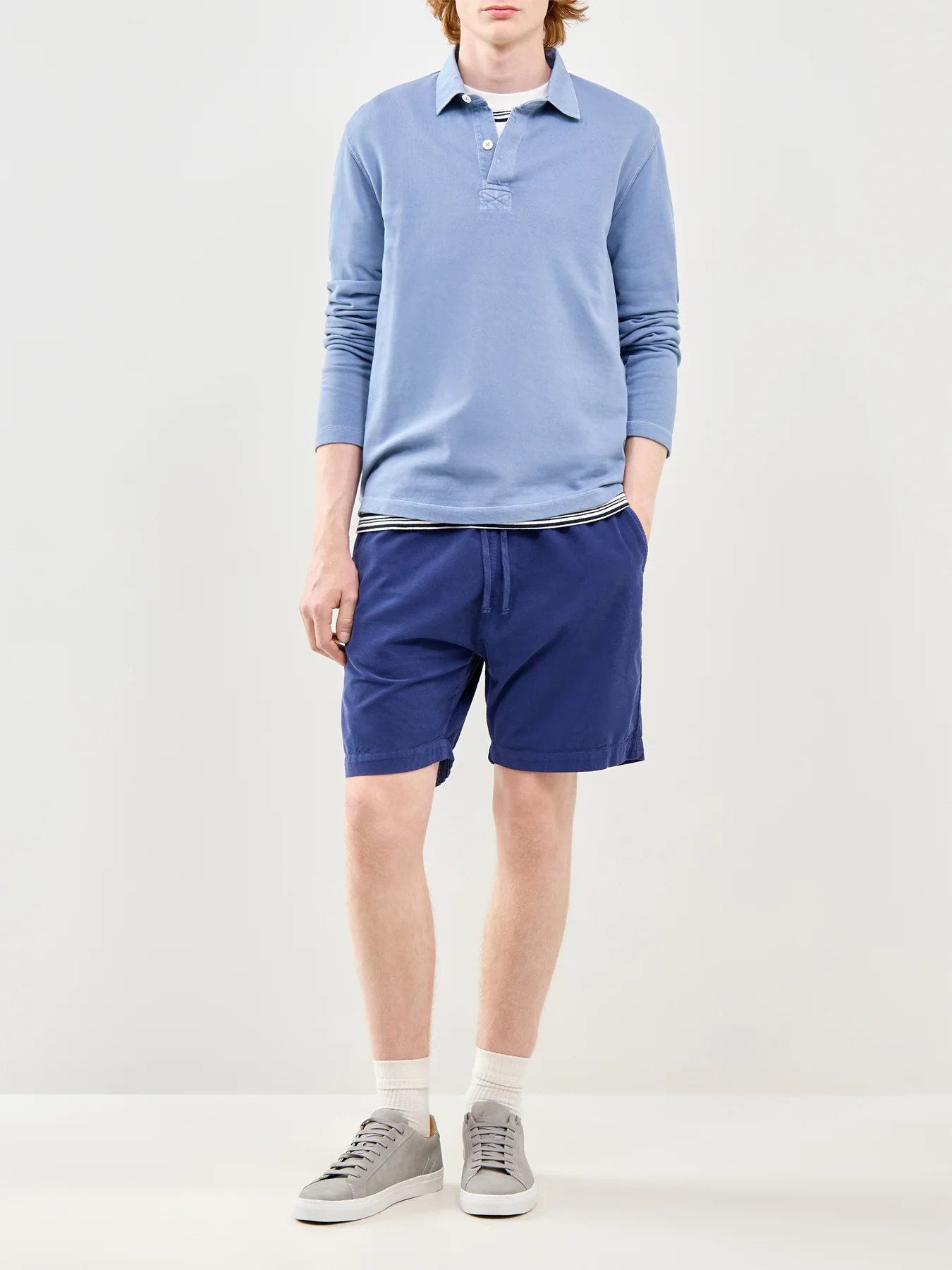 Long Sleeve Rugby Shirt Blue - Image 2