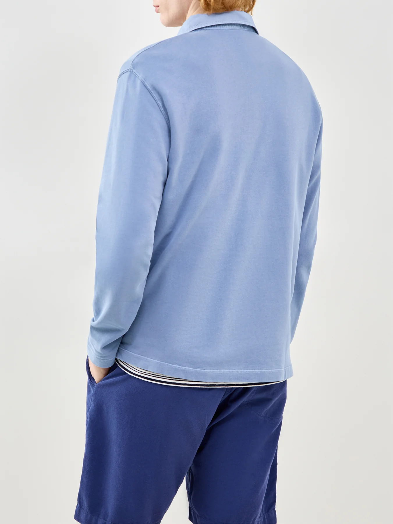 Long Sleeve Rugby Shirt Blue - Image 5