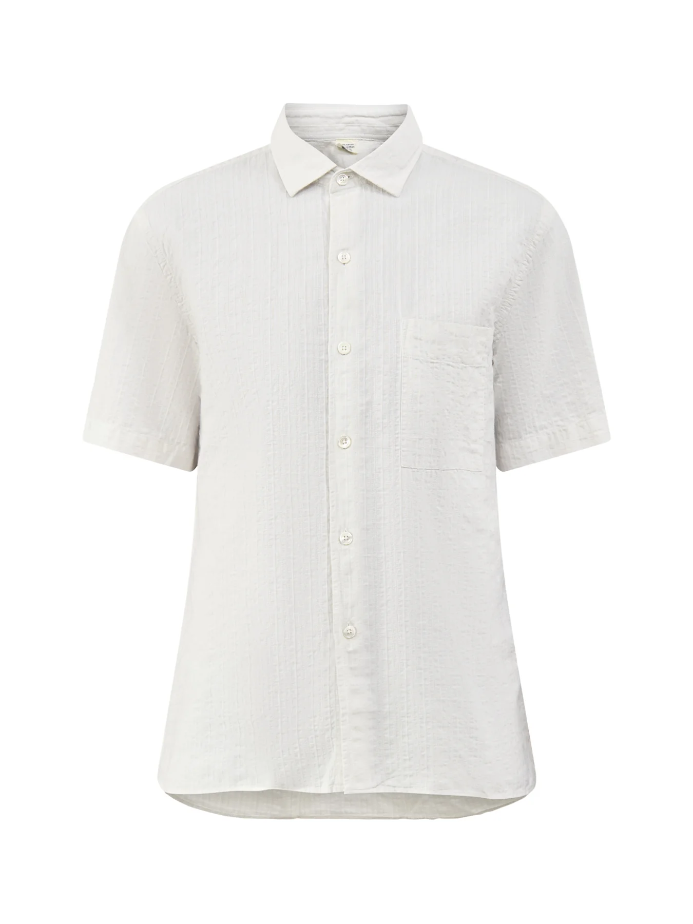 Short Sleeve Pattern Shirt Blue