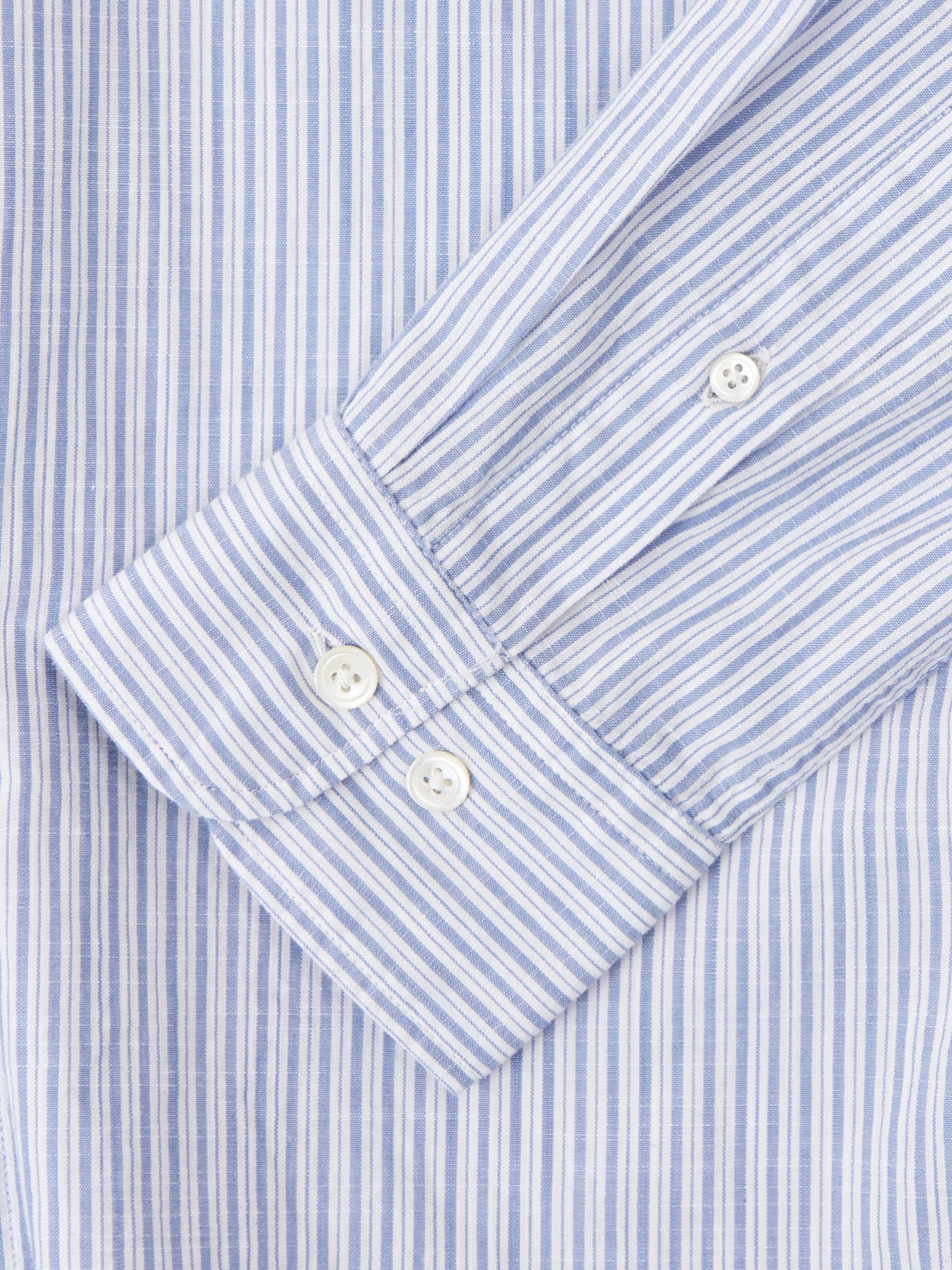 Stripe Cotton Shirt Blue - Image 3