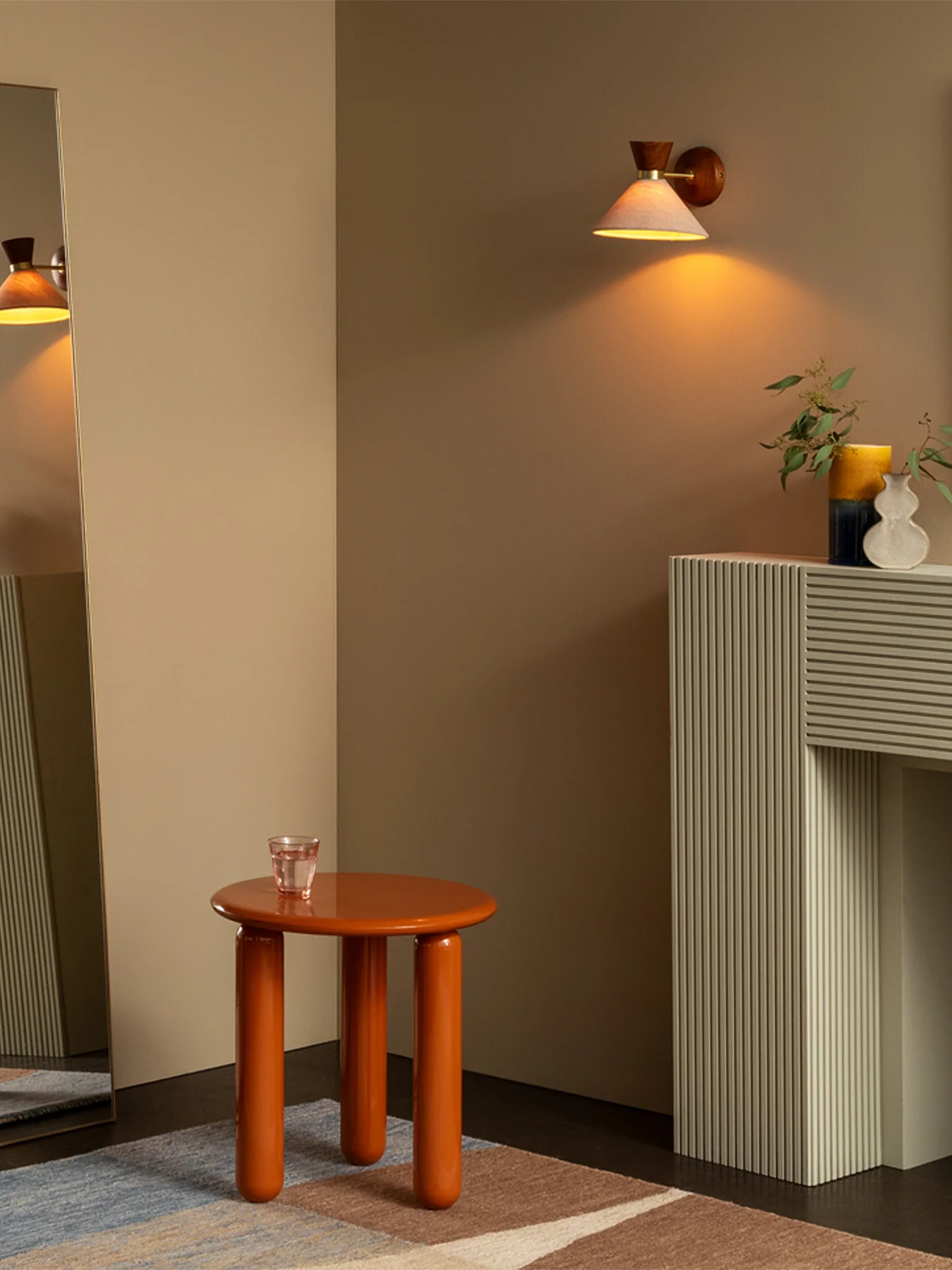 Osaka Wall Light Natural Walnut Brown - Image 3