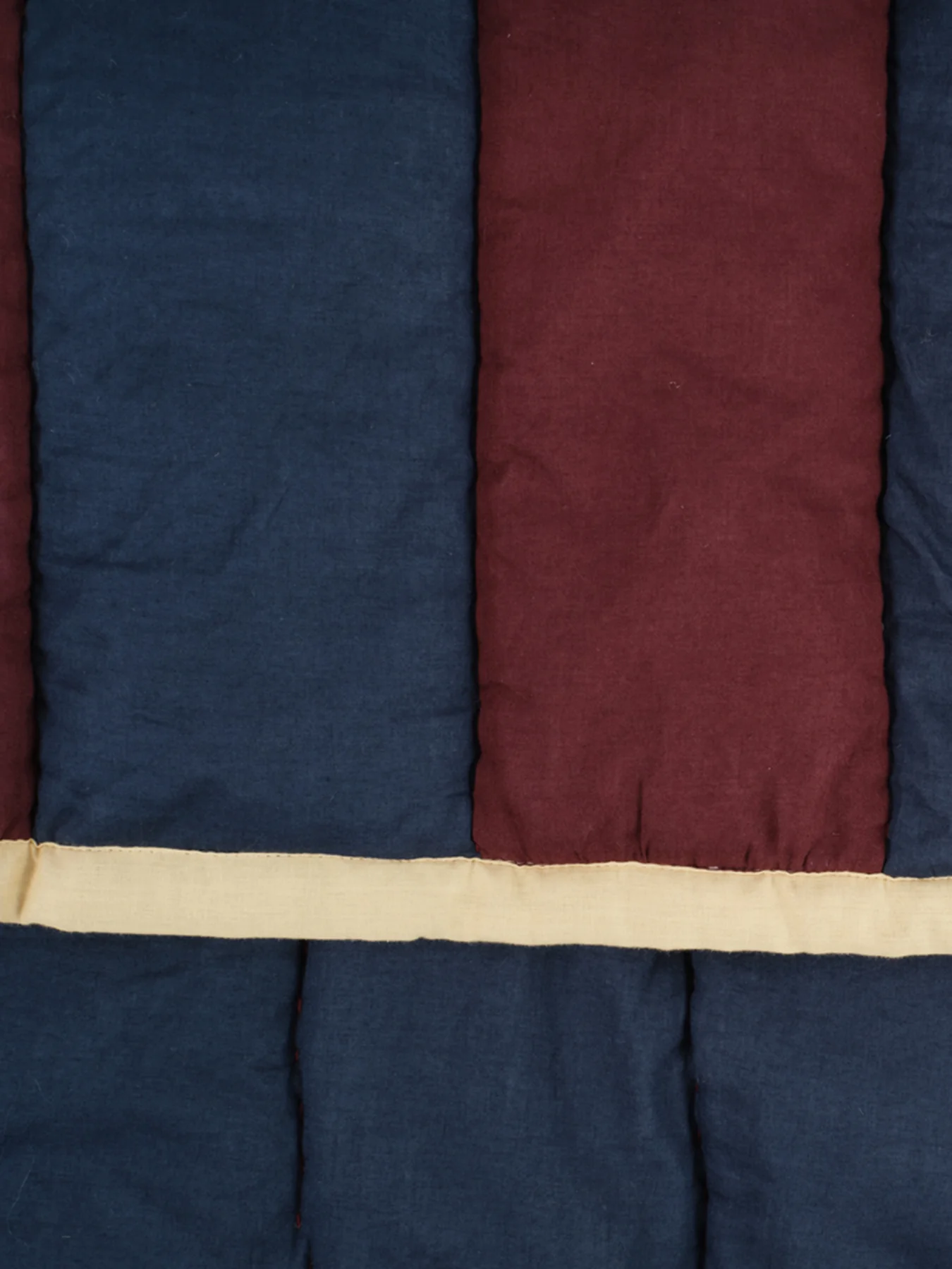 Stripe Quilt Aubergine Navy Medium - Image 2